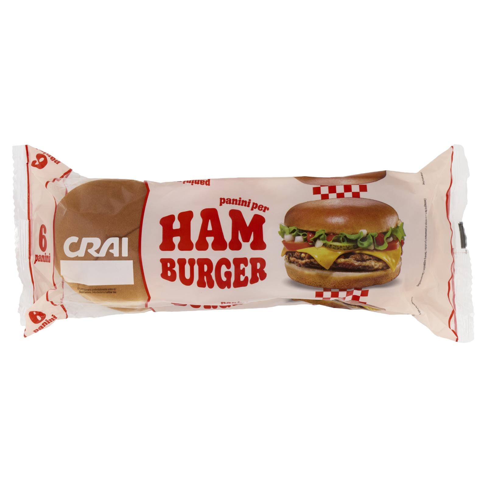 Crai panini per Hamburger 6 x 50 g