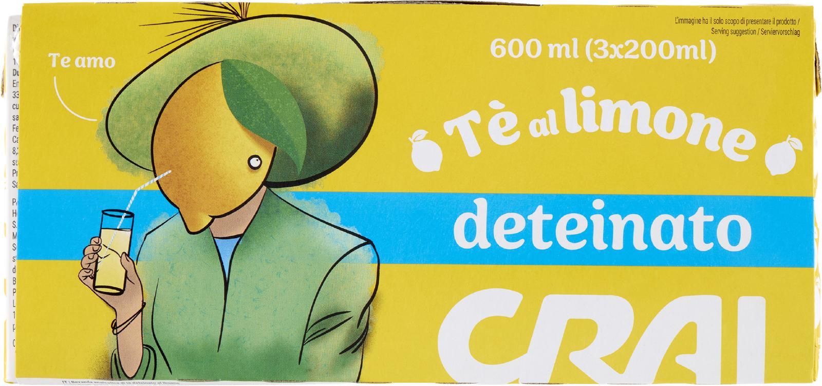 Crai Tè al limone deteinato 3 x 200 ml