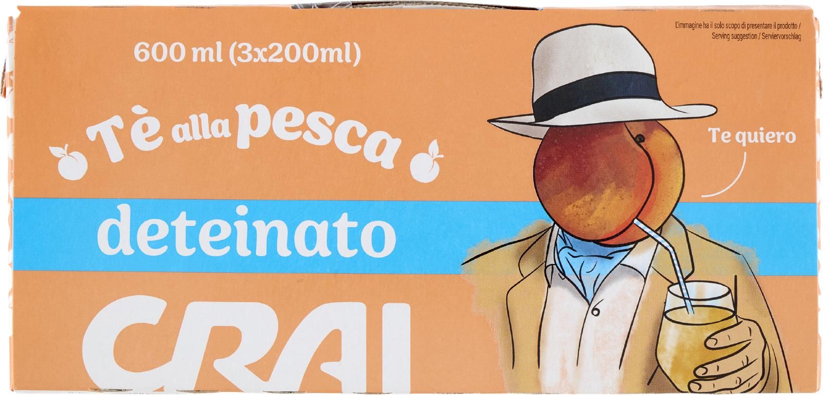 Crai Tè alla pesca deteinato 3 x 200 ml