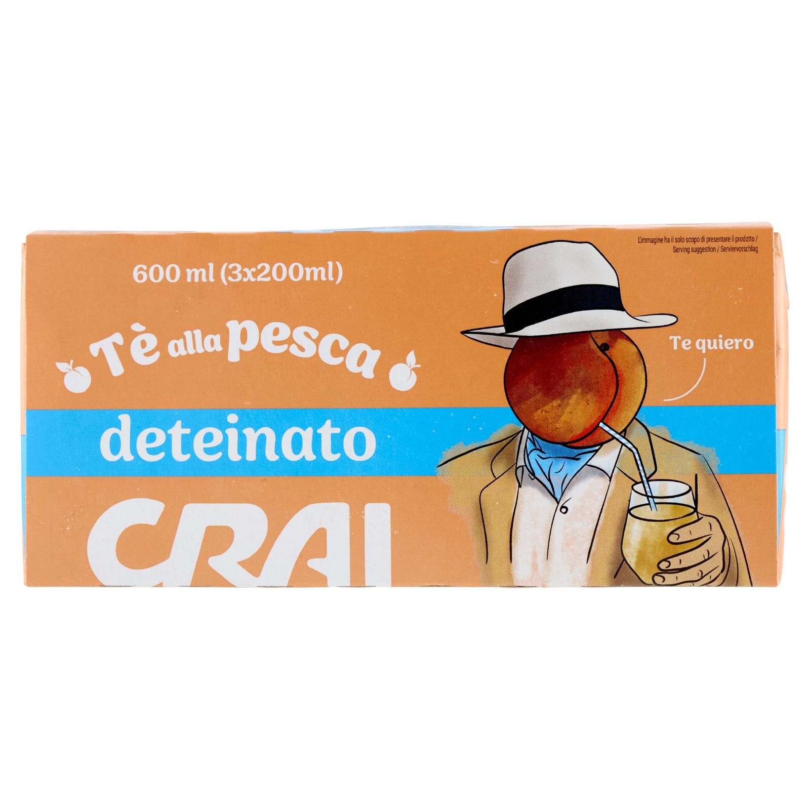 Crai Tè alla pesca deteinato 3 x 200 ml