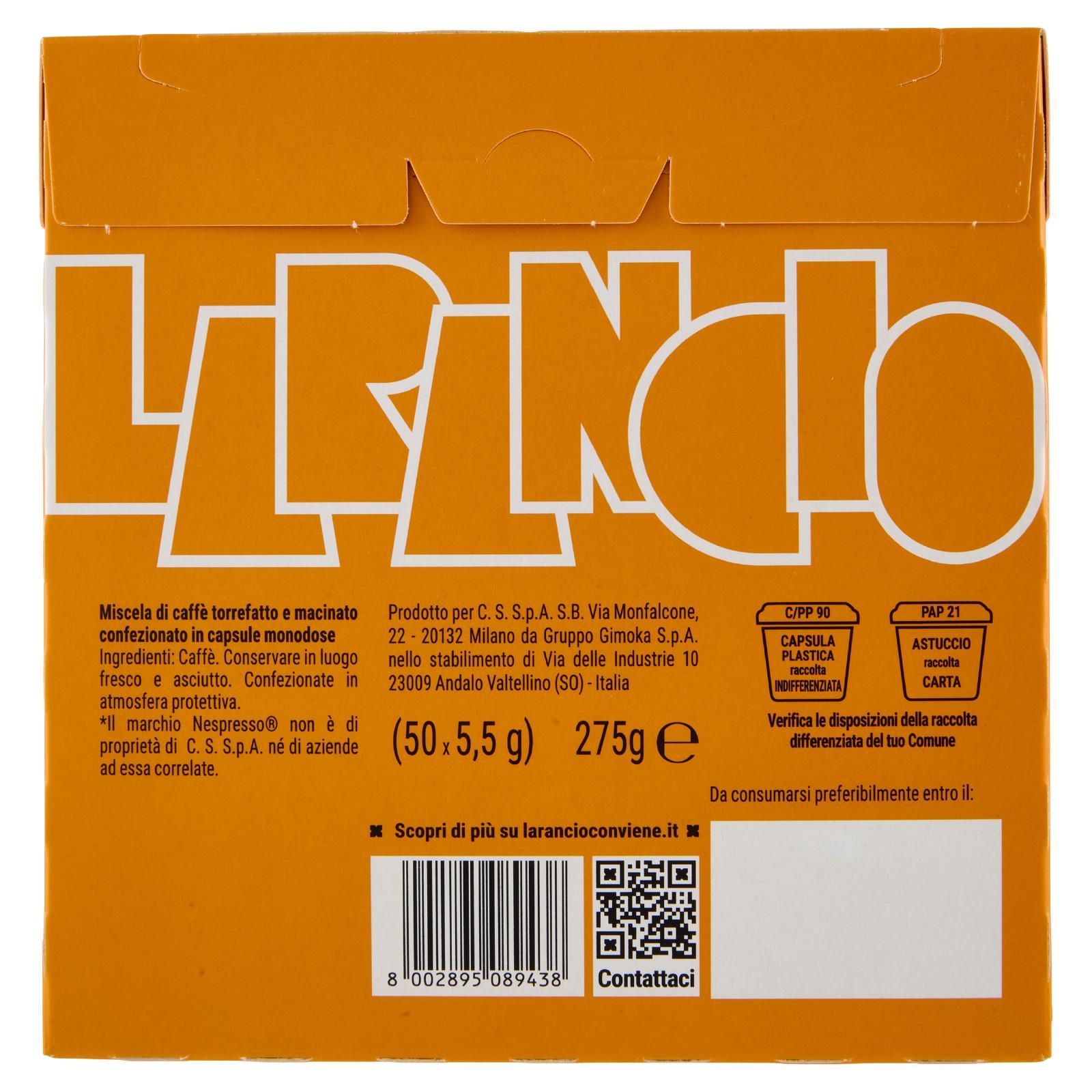 Larancio 50 Capsule compatibili Nespresso* 275 g