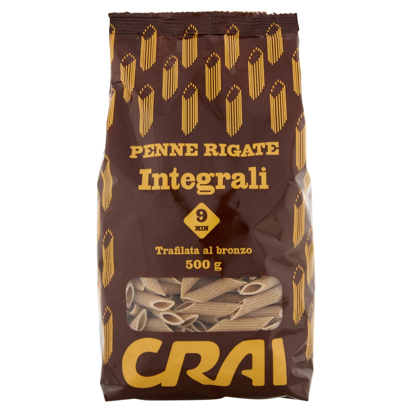 Crai Penne Rigate Integrali Trafilata al bronzo 500 g