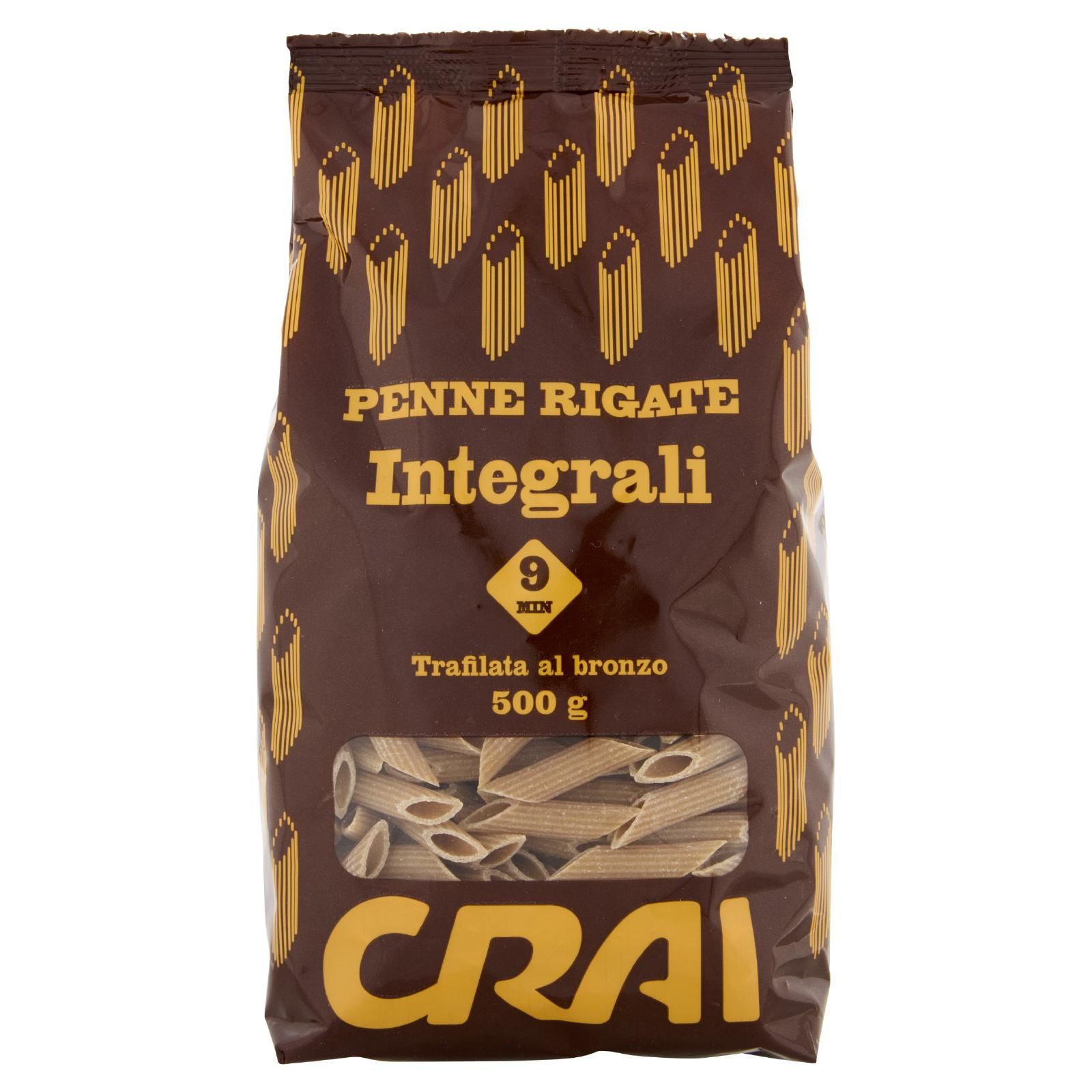 Crai Penne Rigate Integrali Trafilata al bronzo 500 g