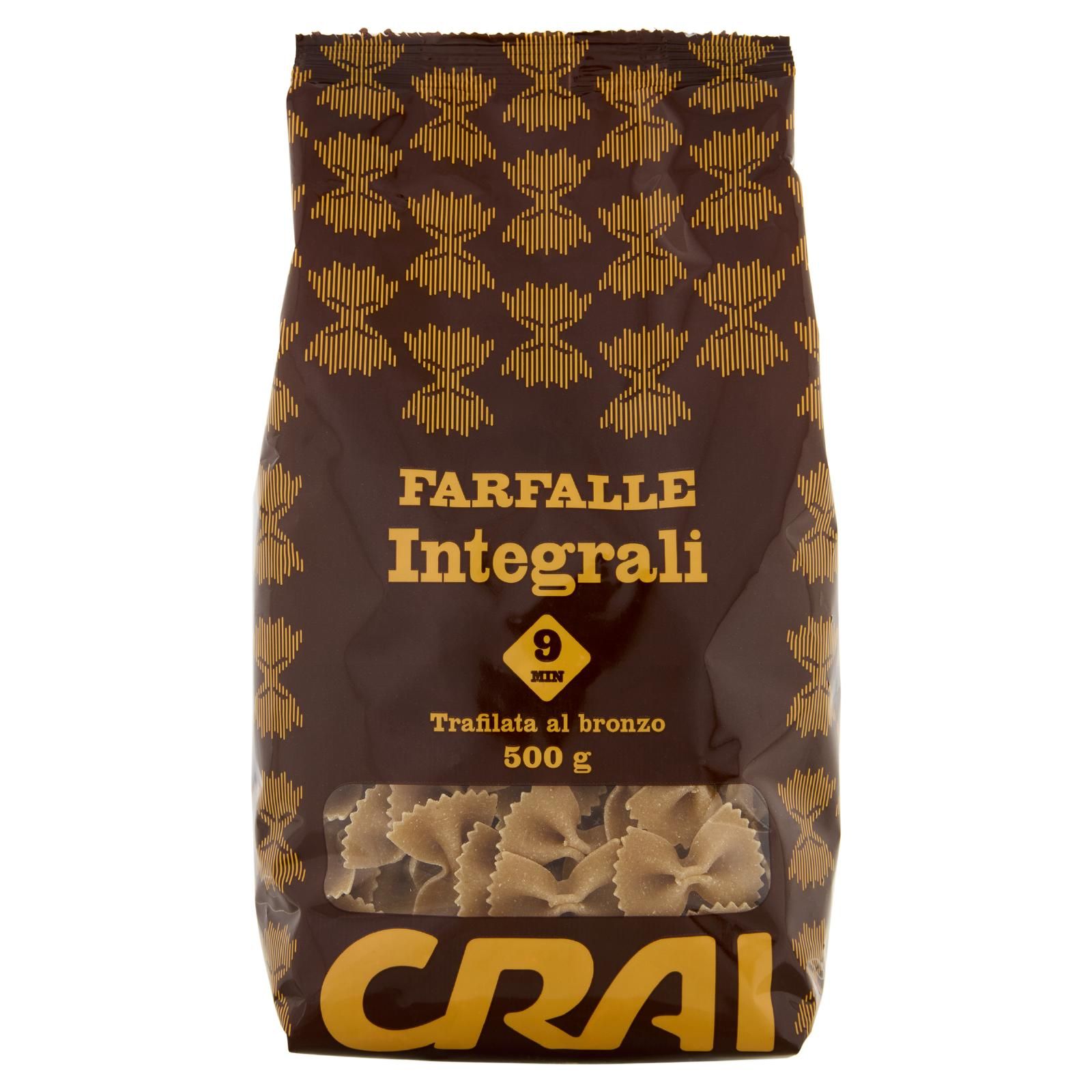 Crai Farfalle Integrali Trafilata al bronzo 500 g