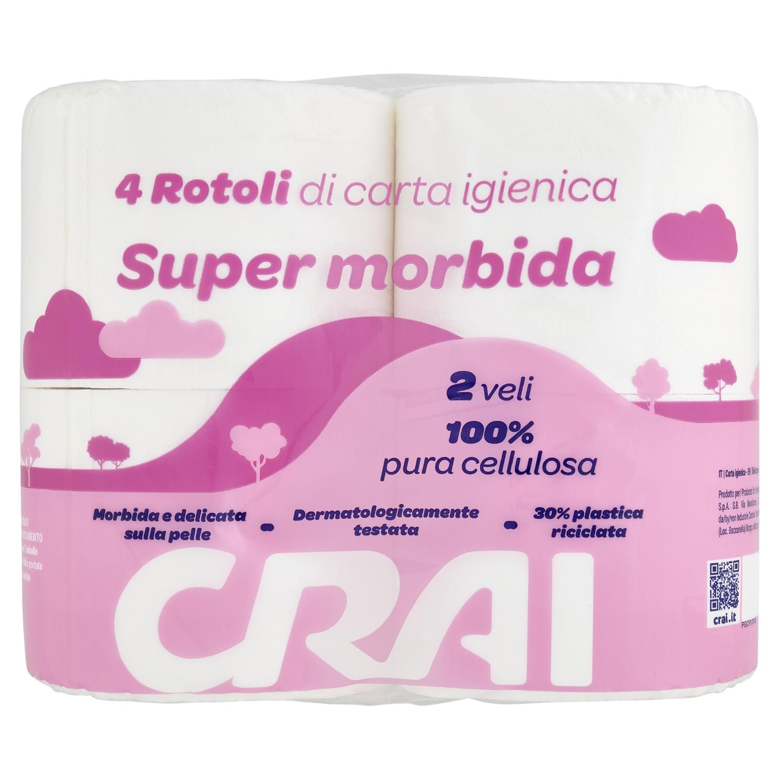 Crai Rotoli di carta igienica Super morbida 2 veli 4 pz