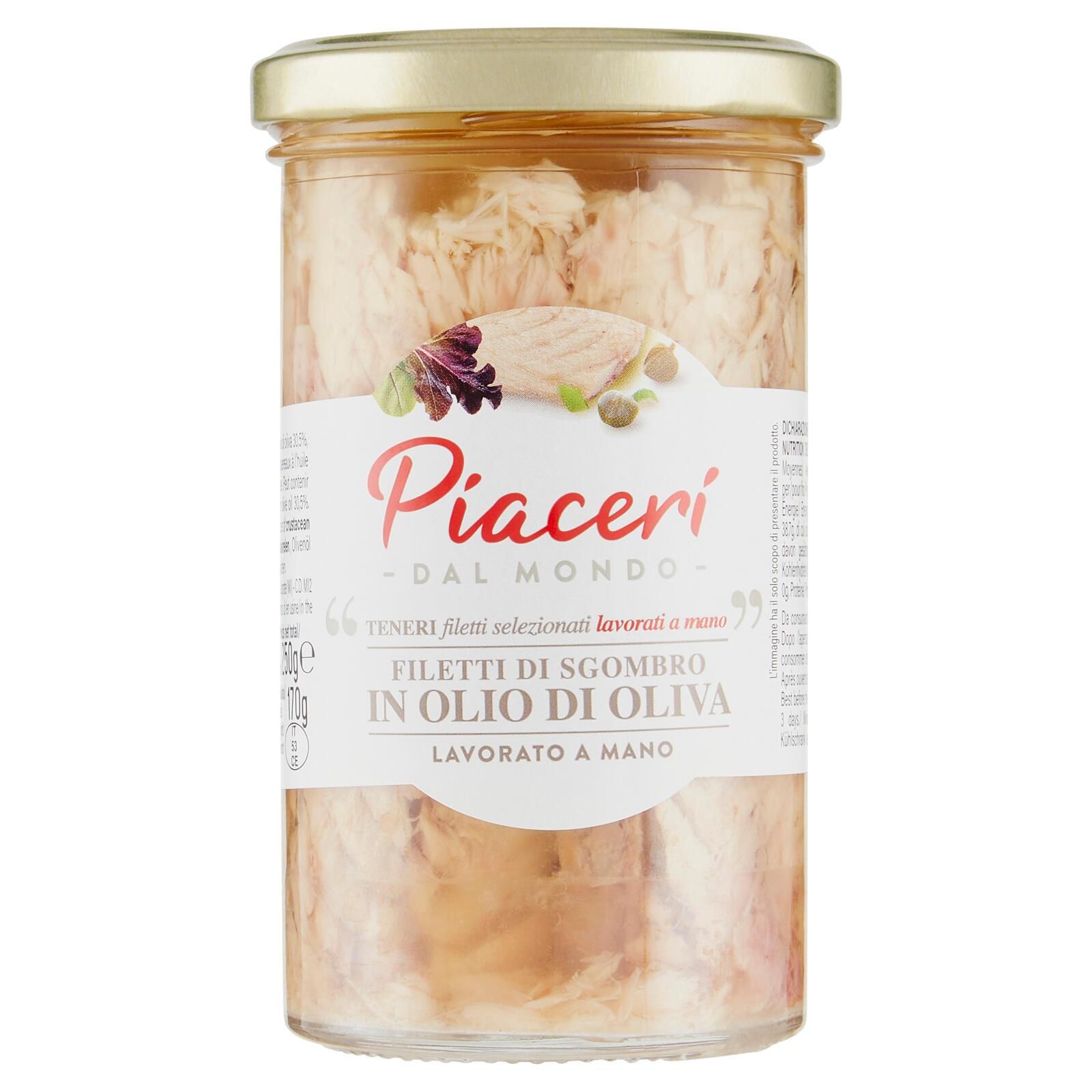 Piaceri dal Mondo Filetti Di Sgombro In Olio Di Oliva 250 g