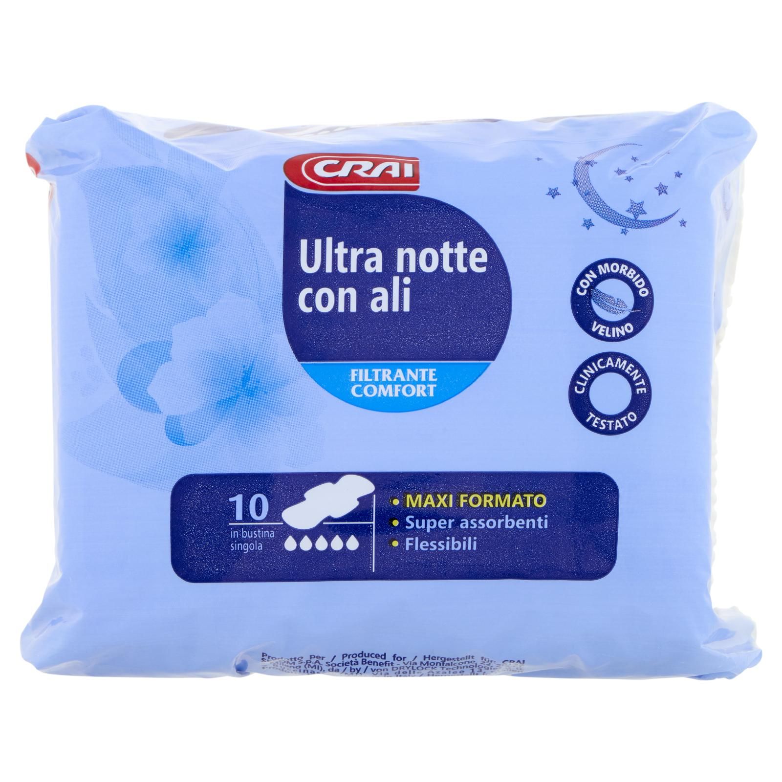 Crai Ultra notte con ali 10 pz