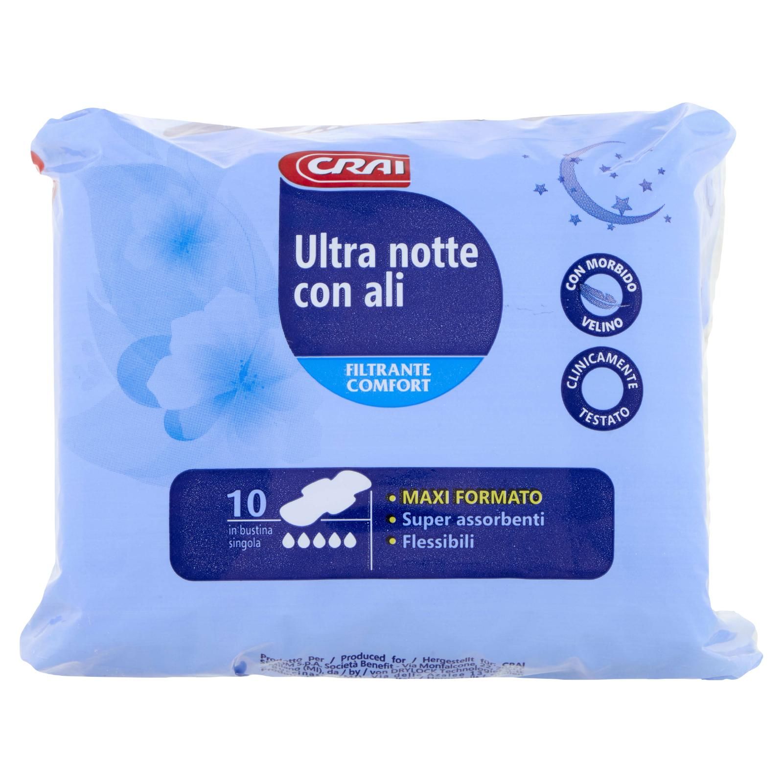 Crai Ultra notte con ali 10 pz