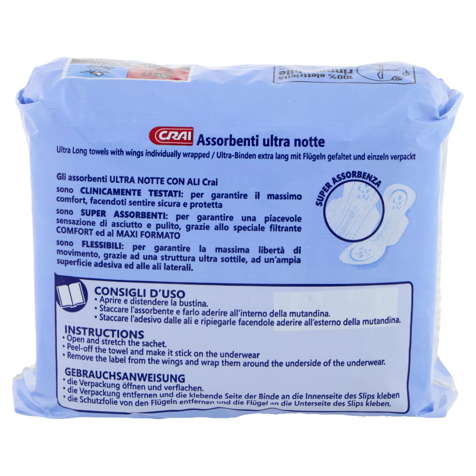 Crai Ultra notte con ali 10 pz