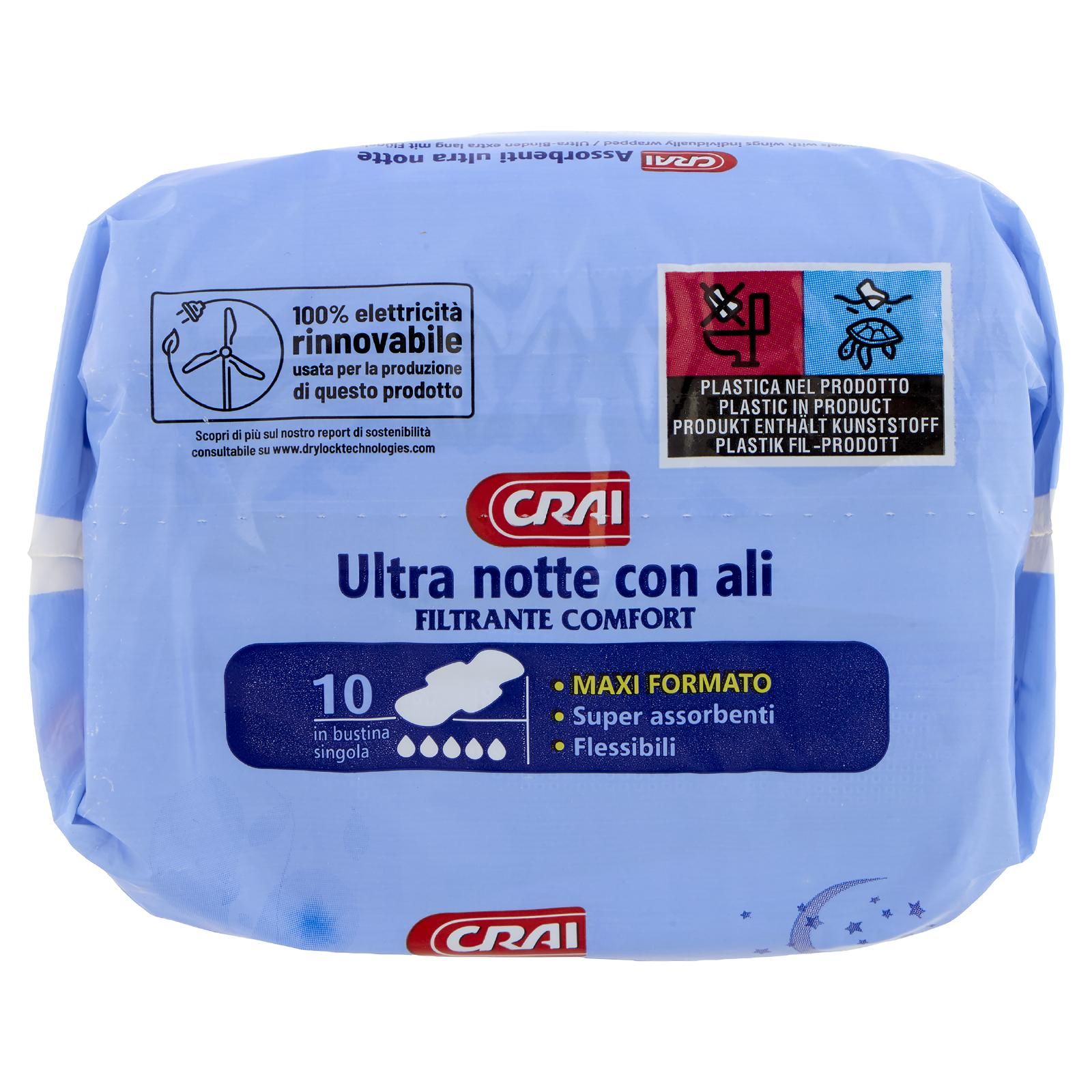 Crai Ultra notte con ali 10 pz