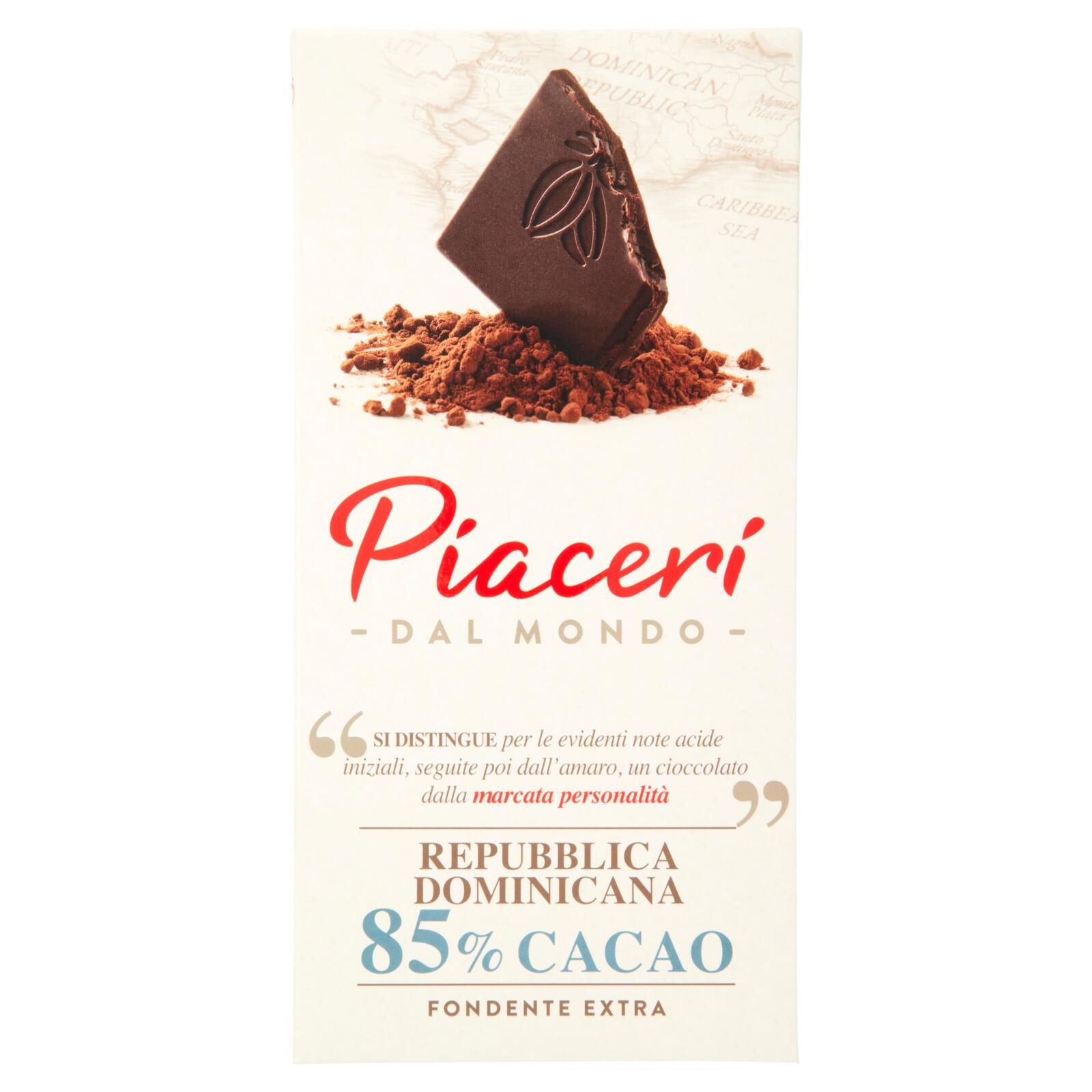 Piaceri dal Mondo Repubblica Dominicana 85% Cacao Fondente Extra 100 g