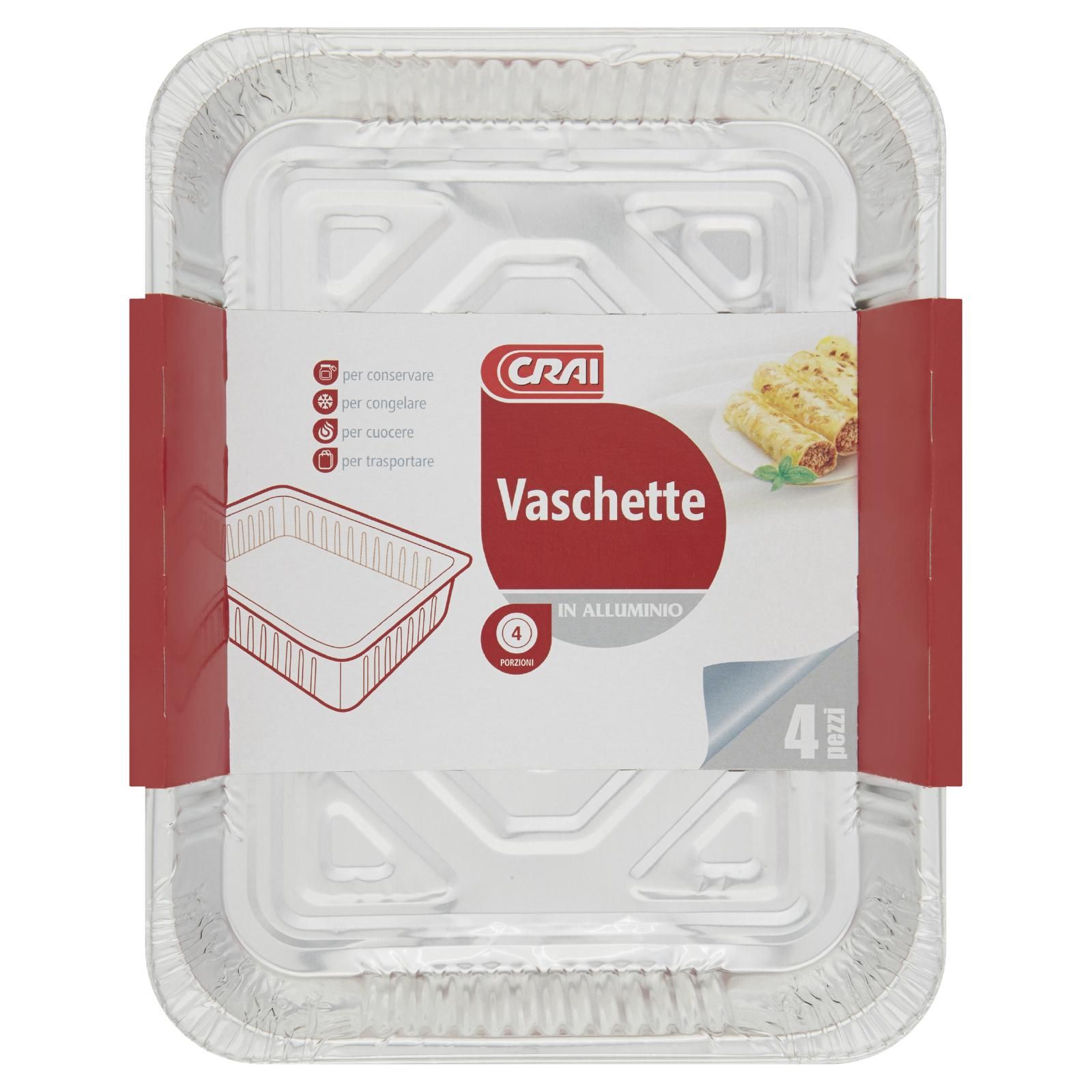 Crai Vaschette In Alluminio 4 Porzioni 4 pz