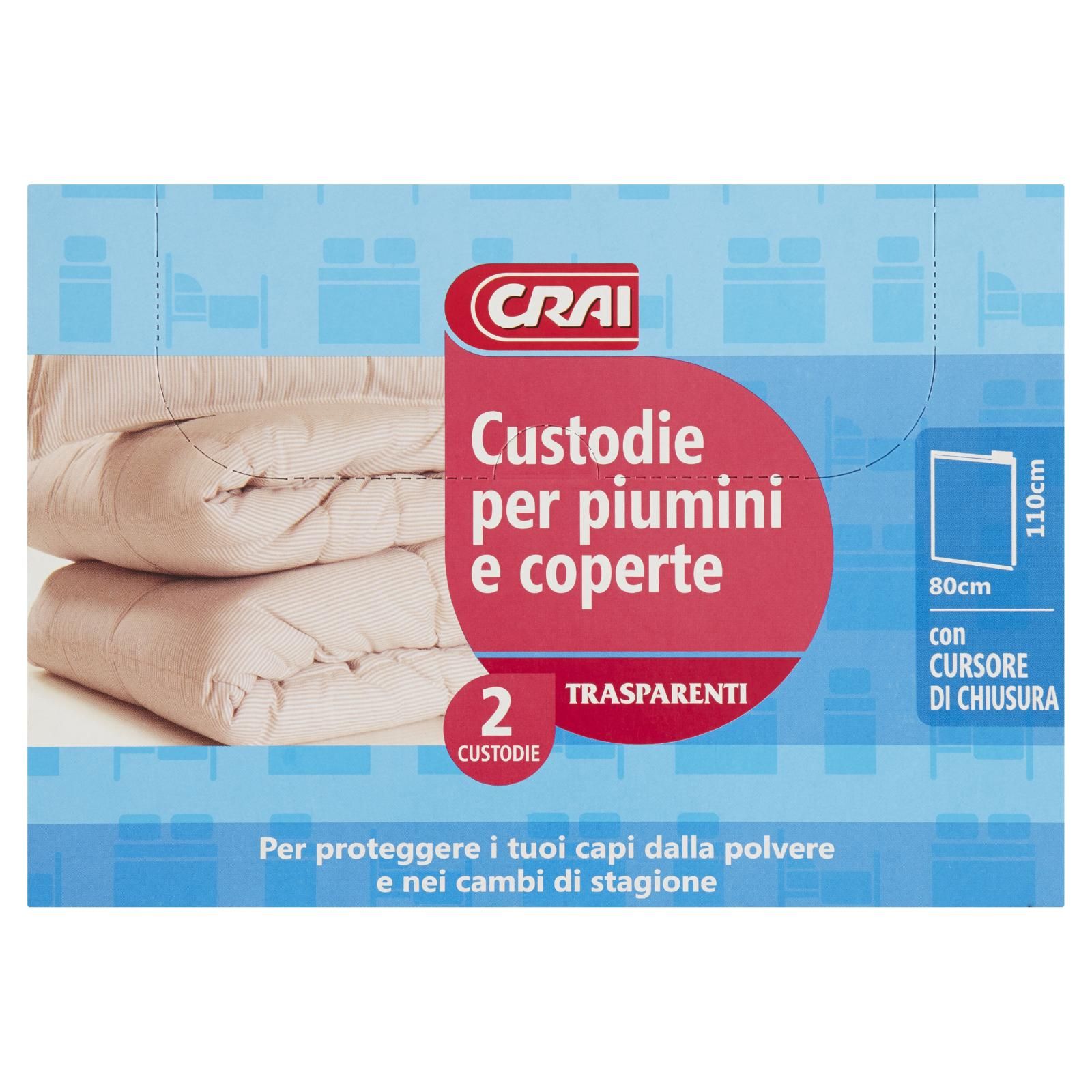 Crai Custodie per piumini e coperte 80 x 110 cm 2 pz