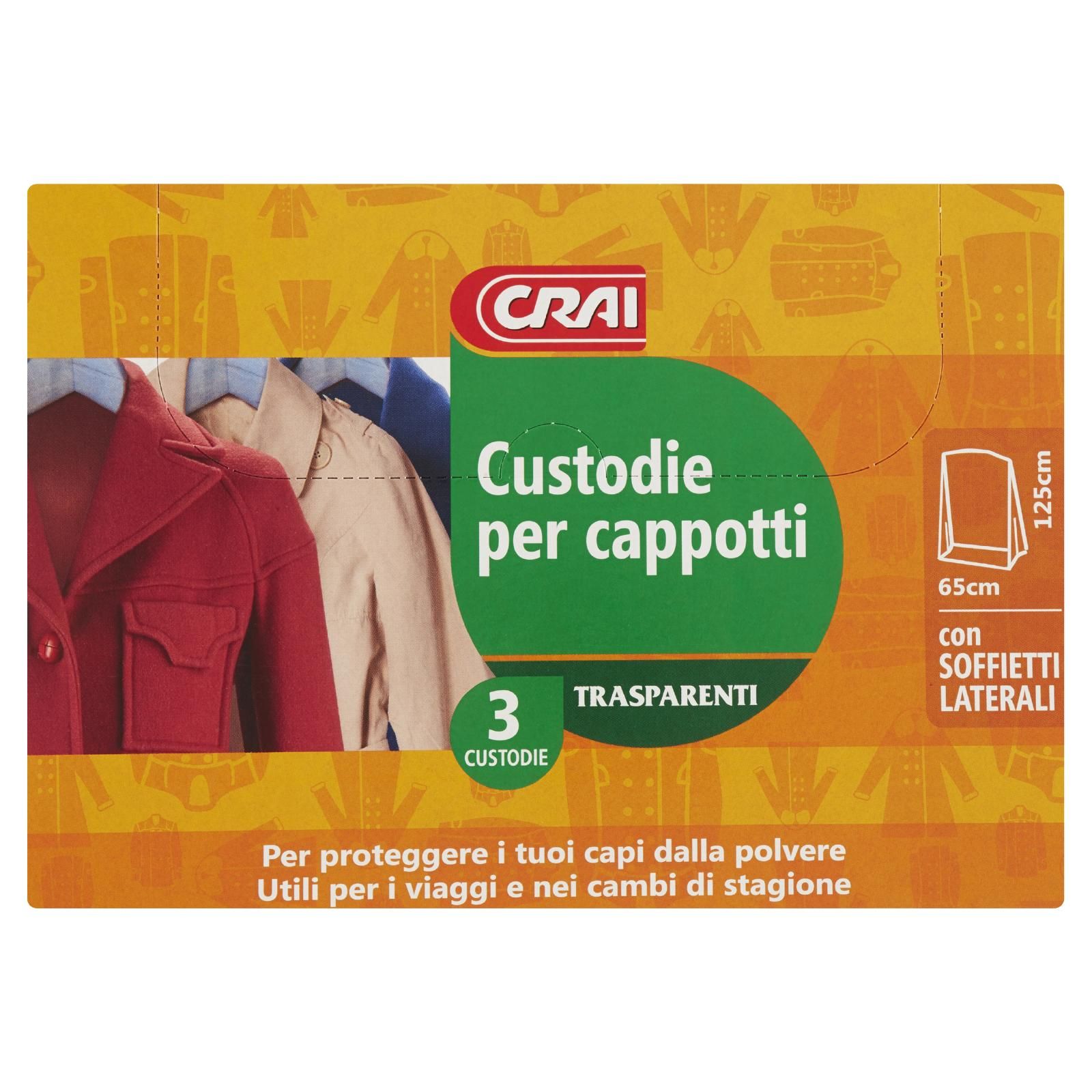 Crai Custodie per cappotti 65 x 125 cm 3 pz
