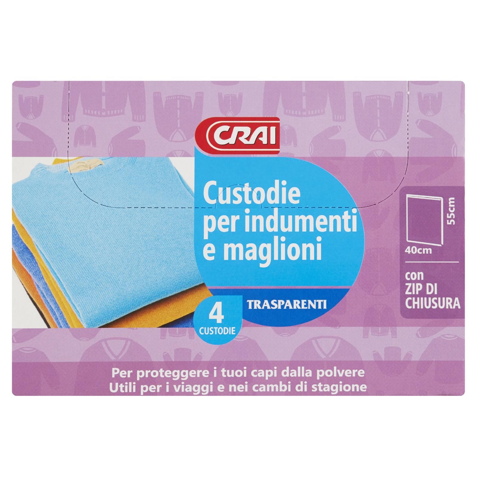 Crai Custodie per indumenti e maglioni 40 x 55 cm 4 pz