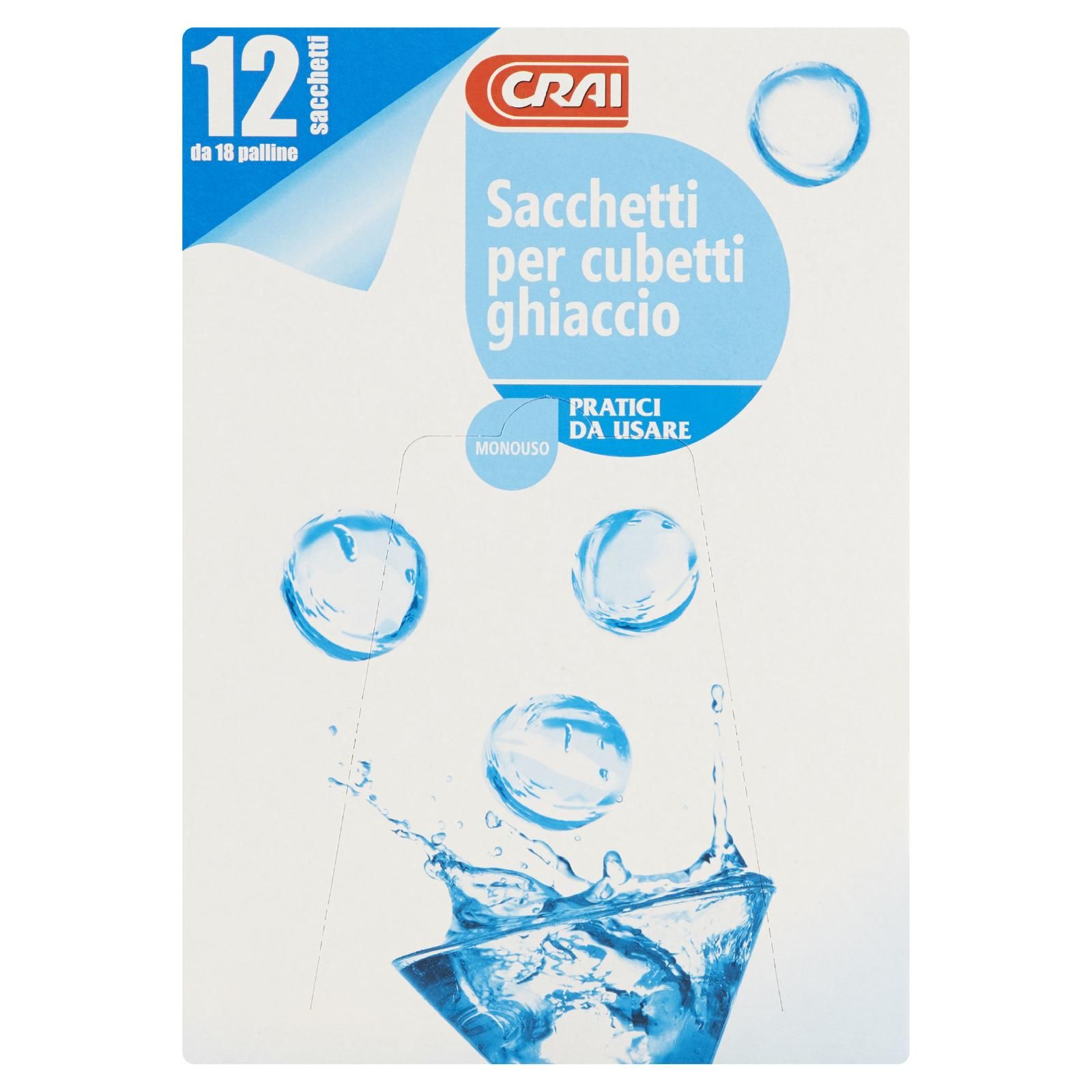 Crai Sacchetti per cubetti ghiaccio 12 pz