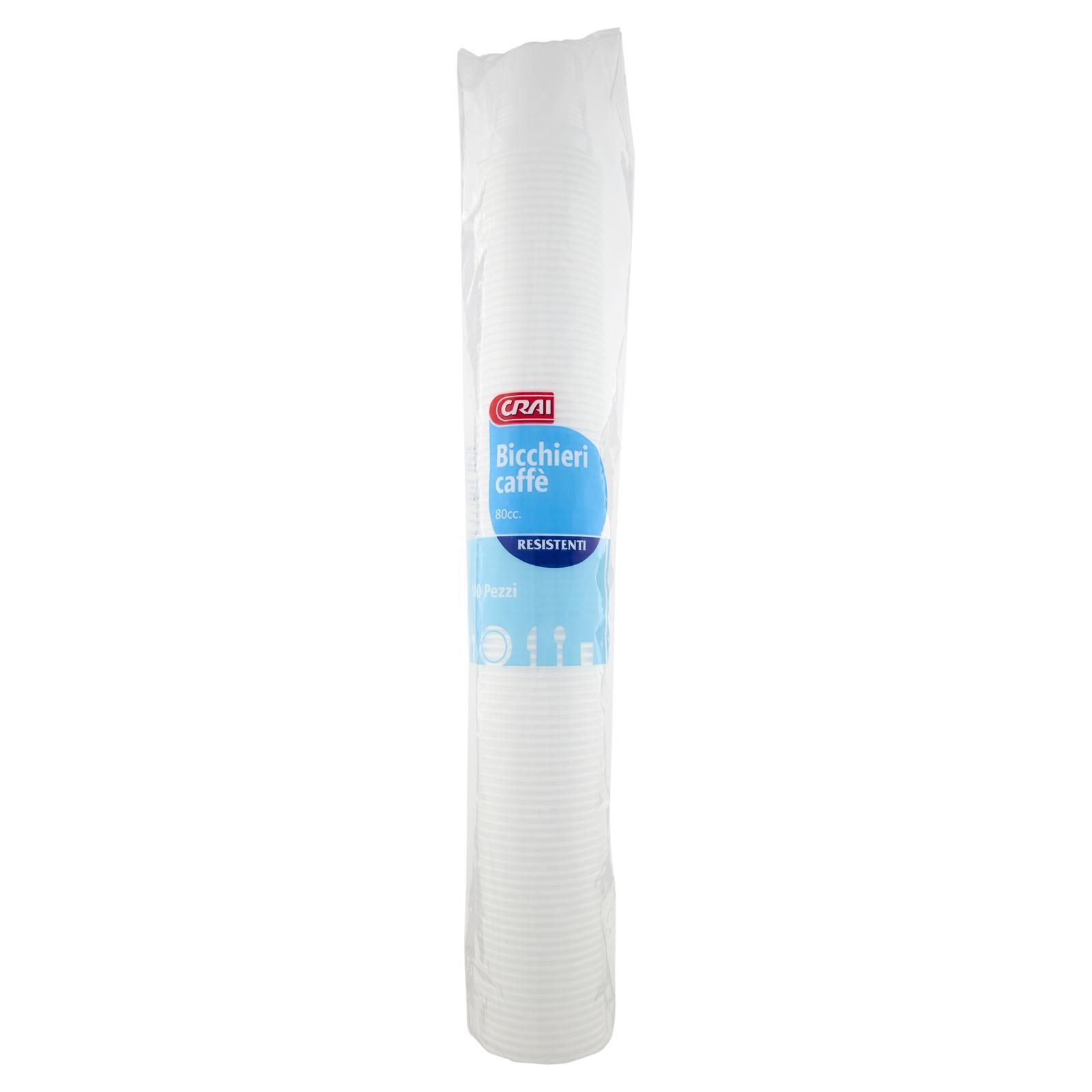 Crai Bicchieri caffè 80cc. Resistenti 100 pz