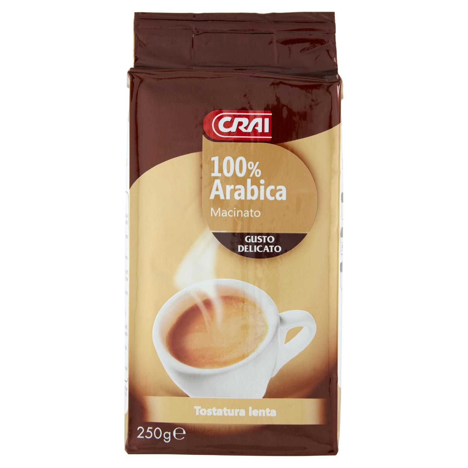Crai 100% Arabica Macinato Gusto Delicato 250 g