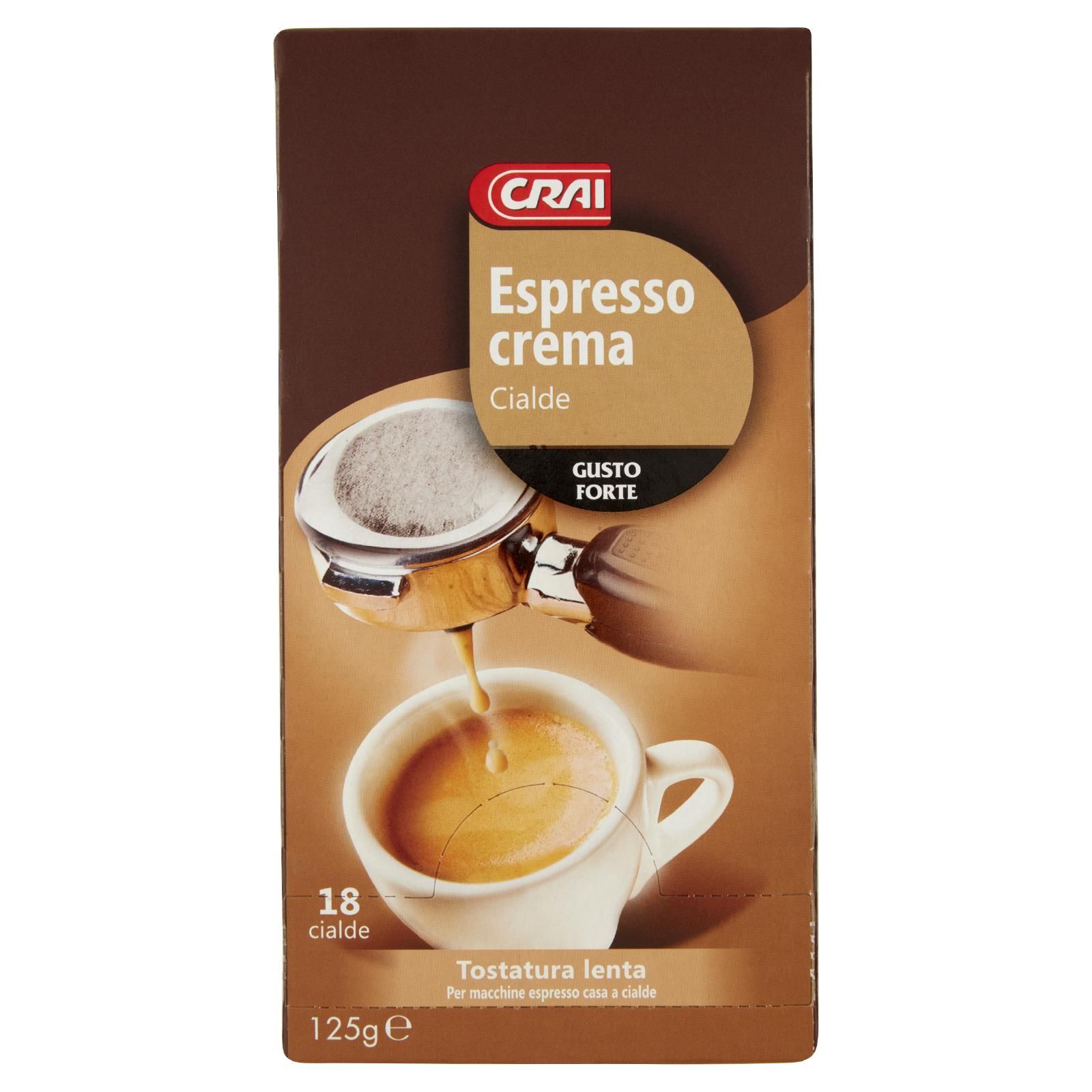 Crai Espresso crema Cialde Gusto Forte 18 cialde 125 g