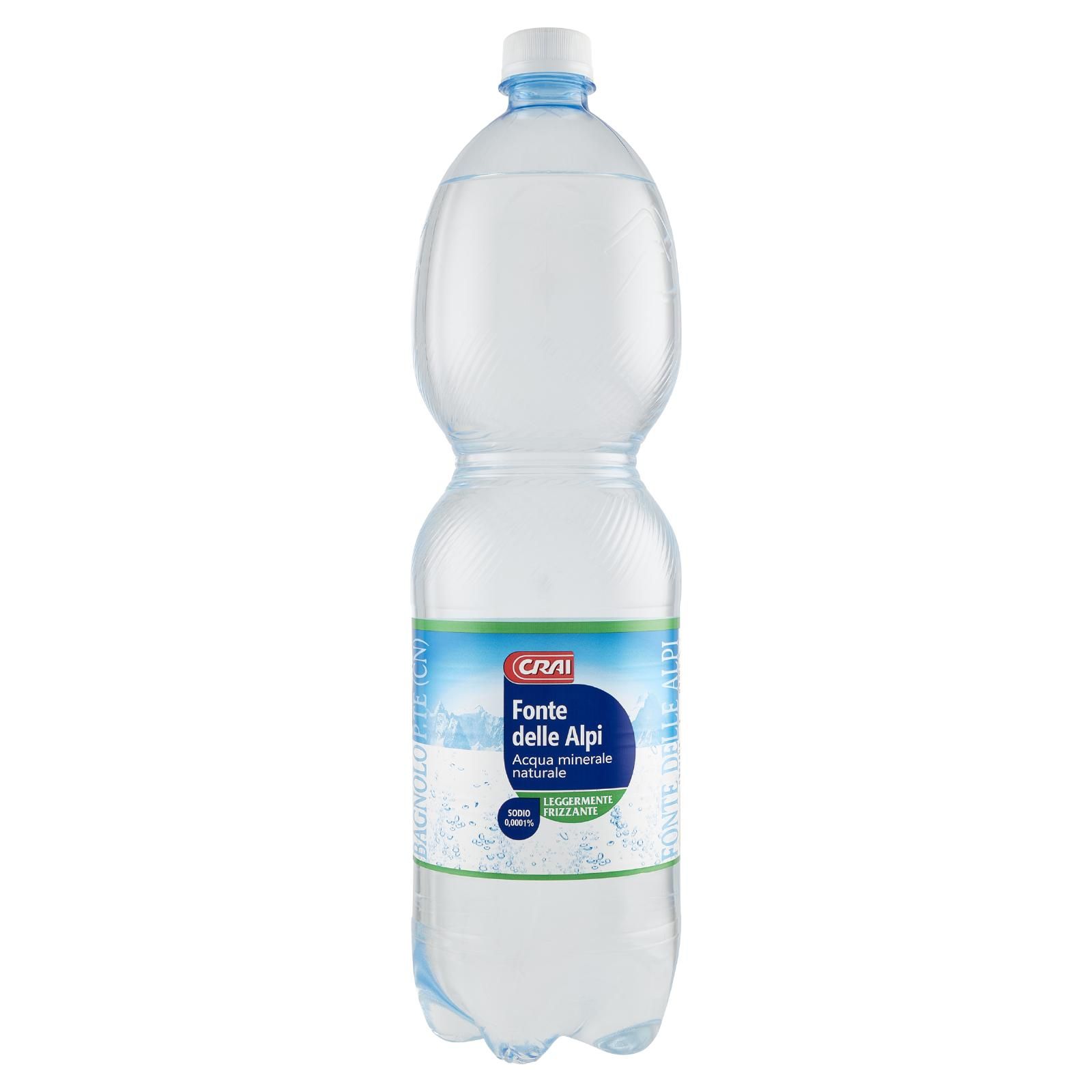 Crai Fonte delle Alpi Acqua minerale naturale Leggermente Frizzante 1,5 L