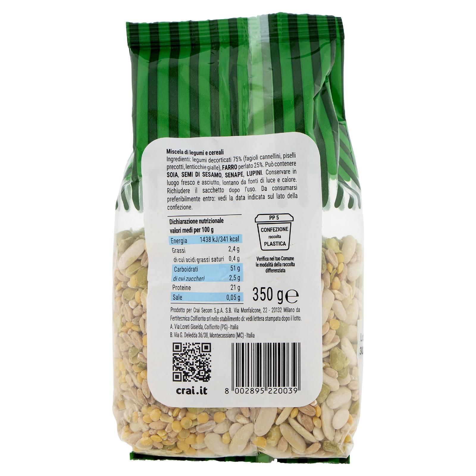 Crai Mix di cereali e legumi Decorticati 350 g
