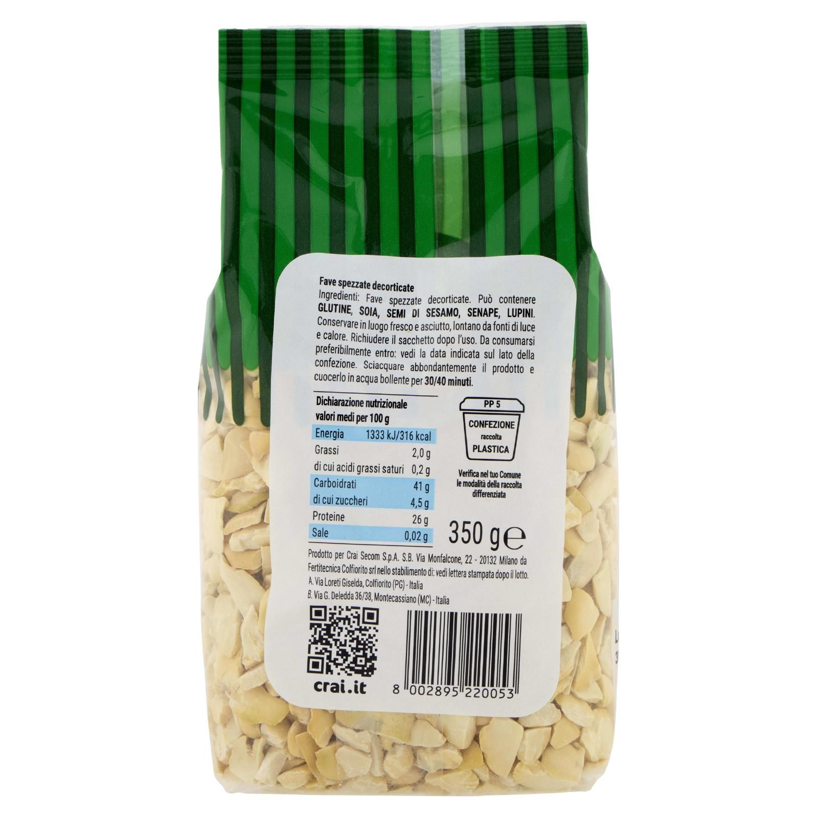 Crai Fave spezzate Decorticate 350 g