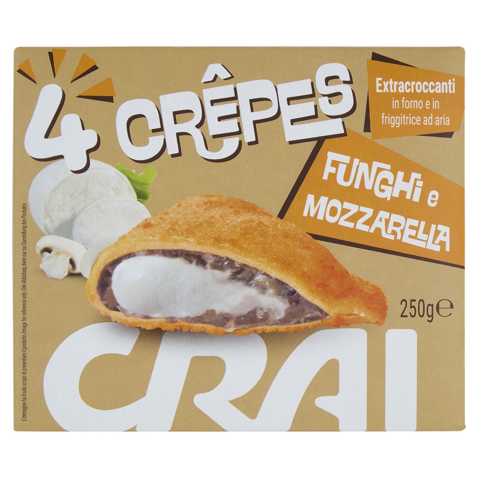 Crai 4 Crêpes Funghi e Mozzarella 4 x 62,5 g