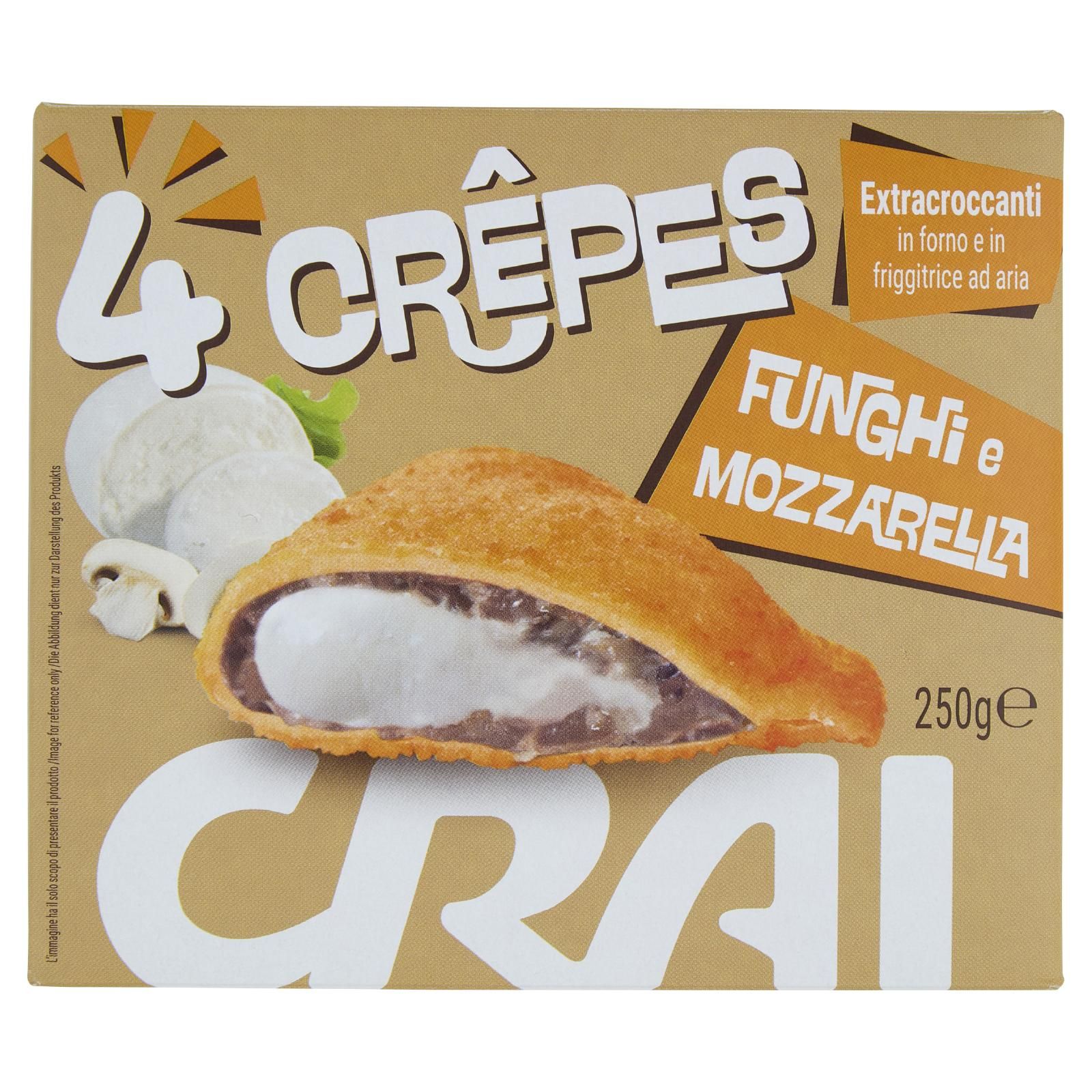 Crai 4 Crêpes Funghi e Mozzarella 4 x 62,5 g