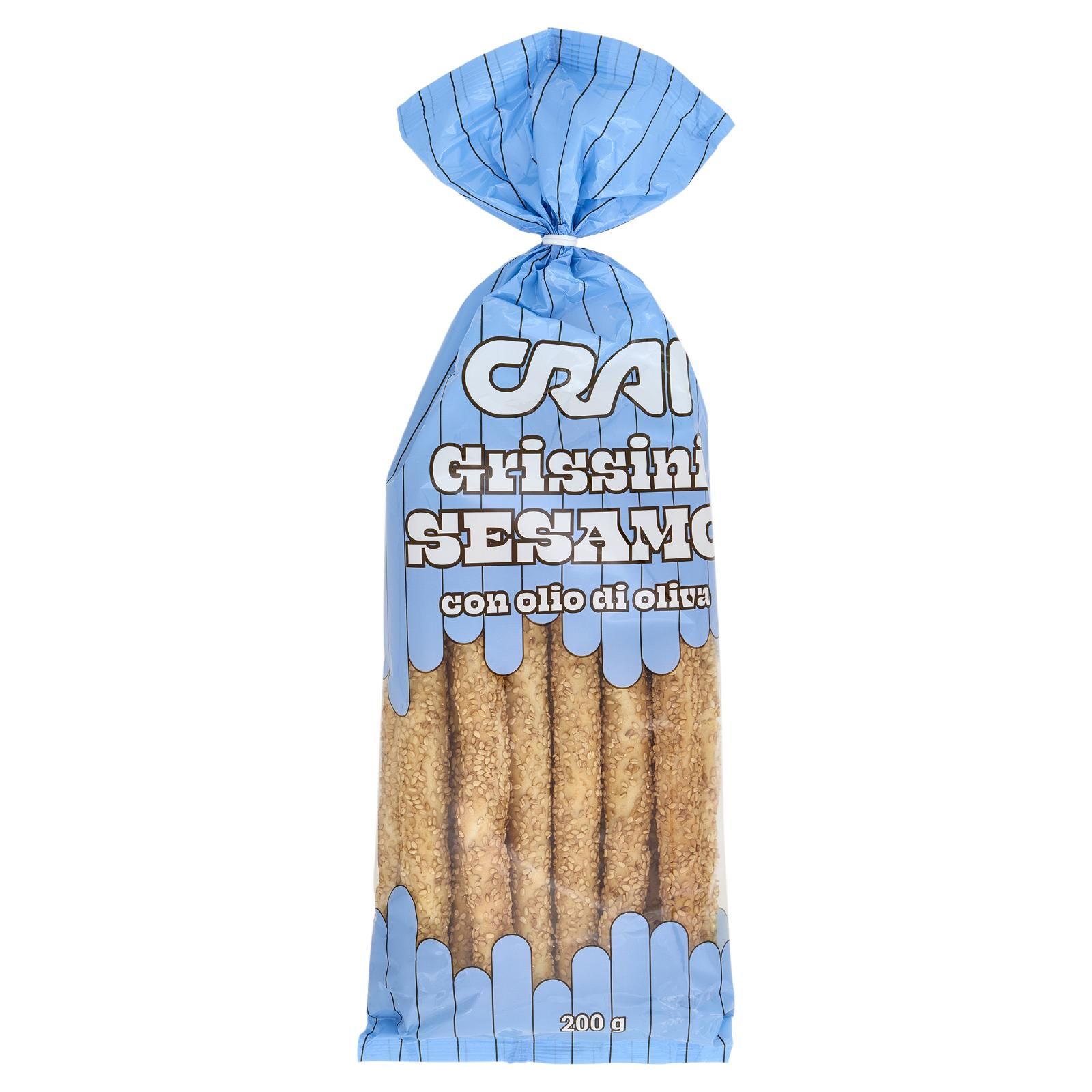 Crai Grissini Sesamo con Olio di Oliva 200 g