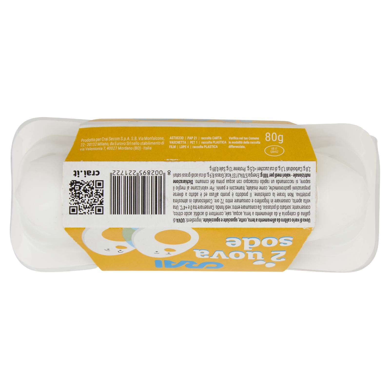 Crai 2 Uova Sode 80 g