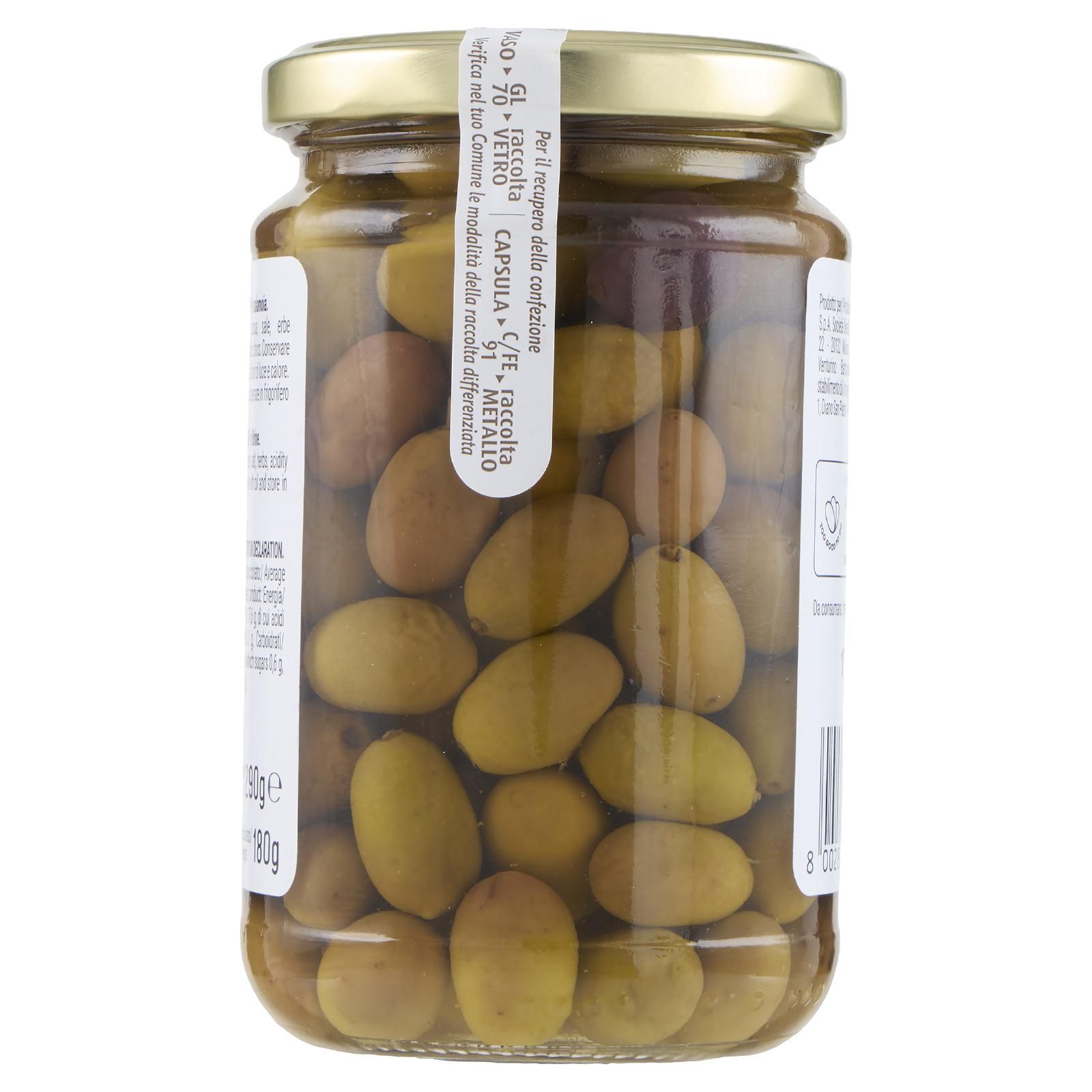 Piaceri Italiani Olive Taggiasche Liguri IGP in Salamoia 290 g