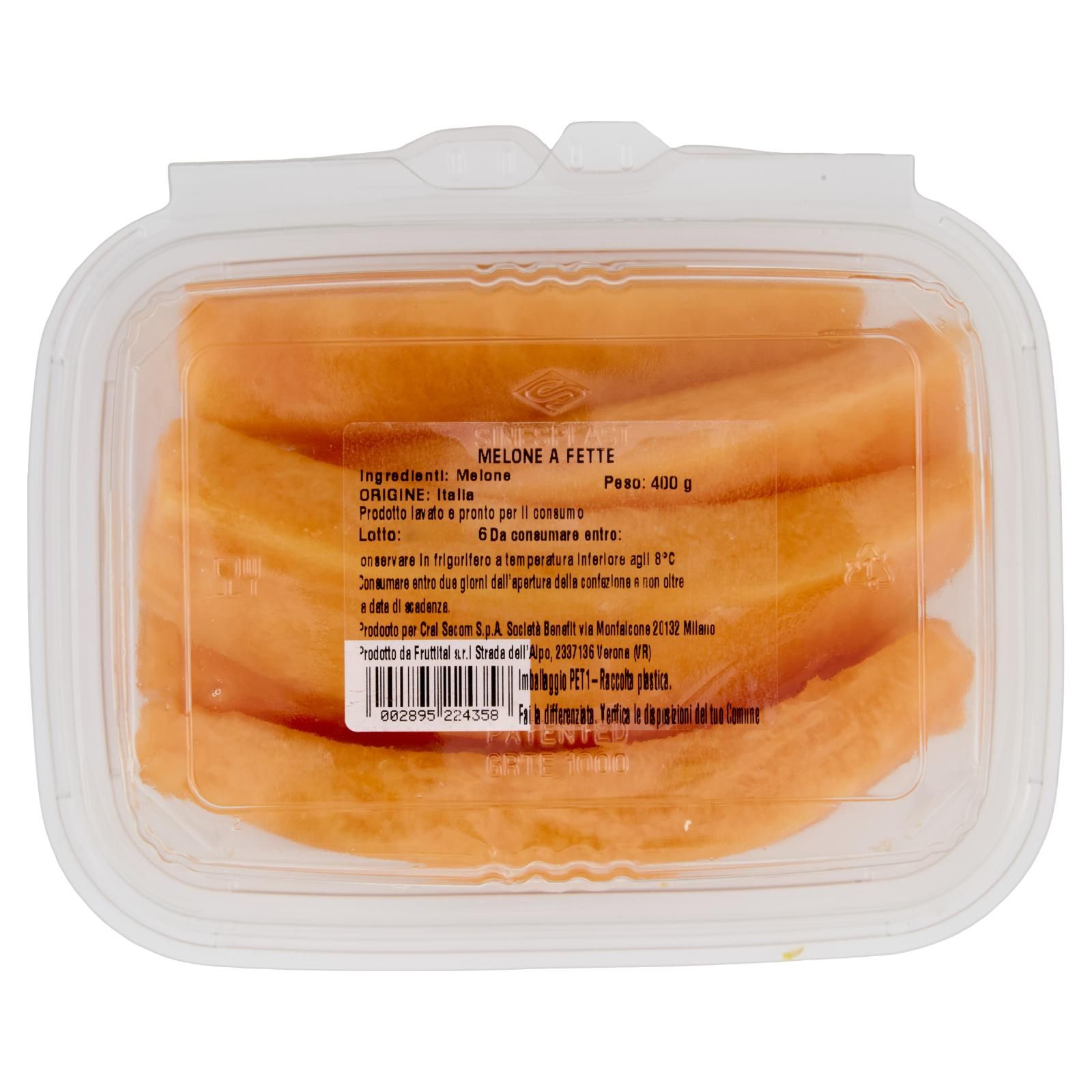 Crai frutta Melone a fette 400 g