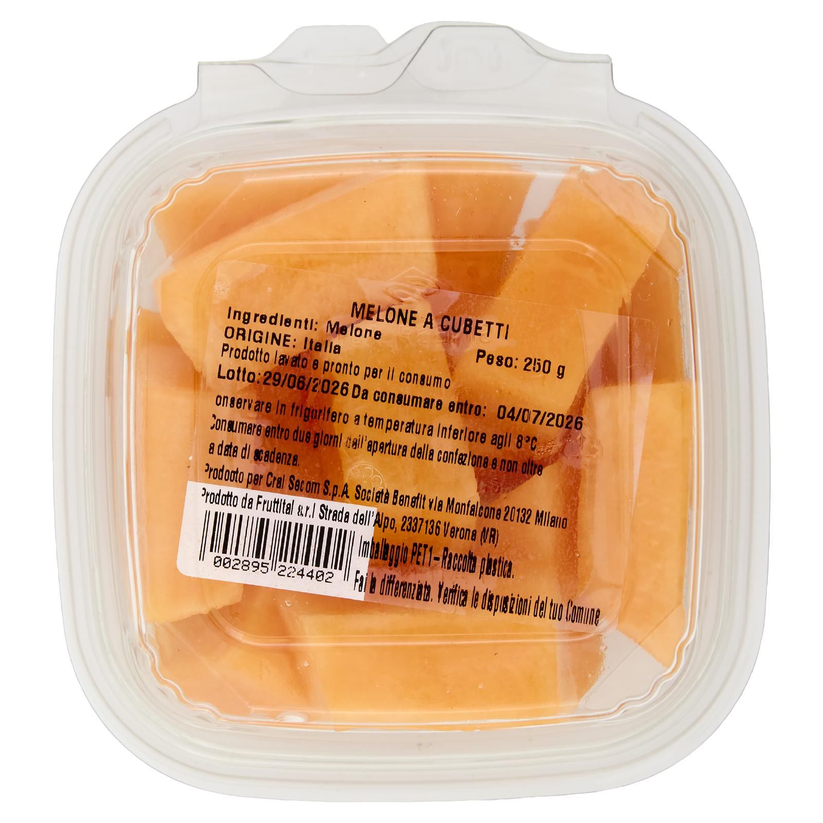 Crai frutta Melone a cubetti 250 g