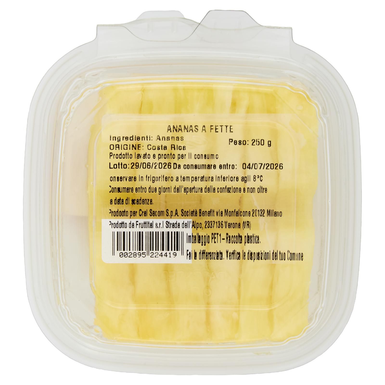 Crai frutta Ananas a fette 250 g