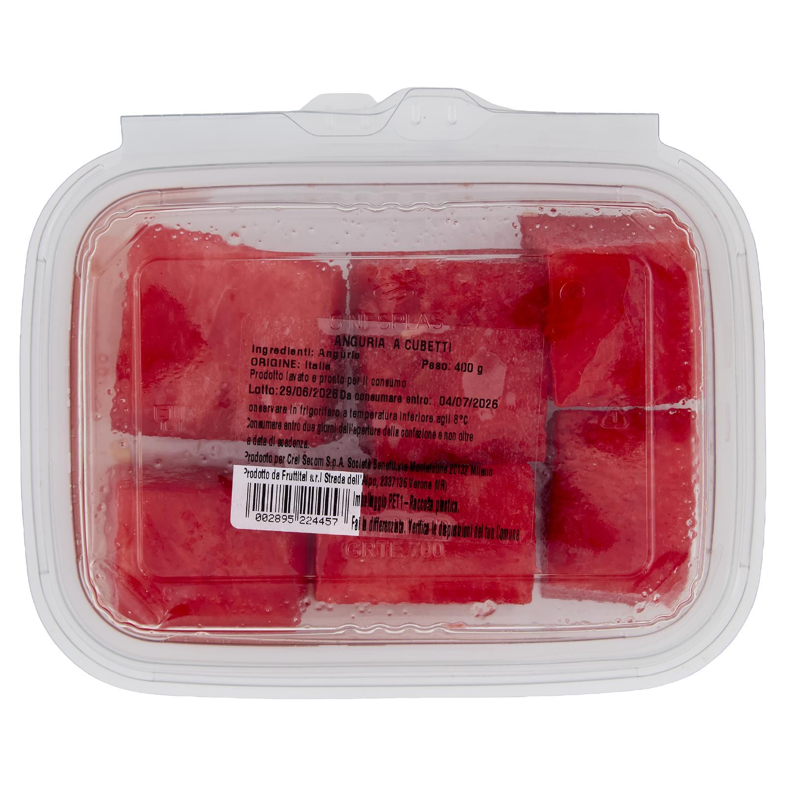 Crai frutta Anguria a cubetti 400 g