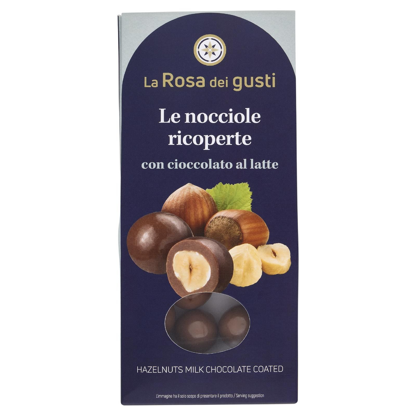 La Rosa dei gusti Le nocciole ricoperte con cioccolato al latte 100 g