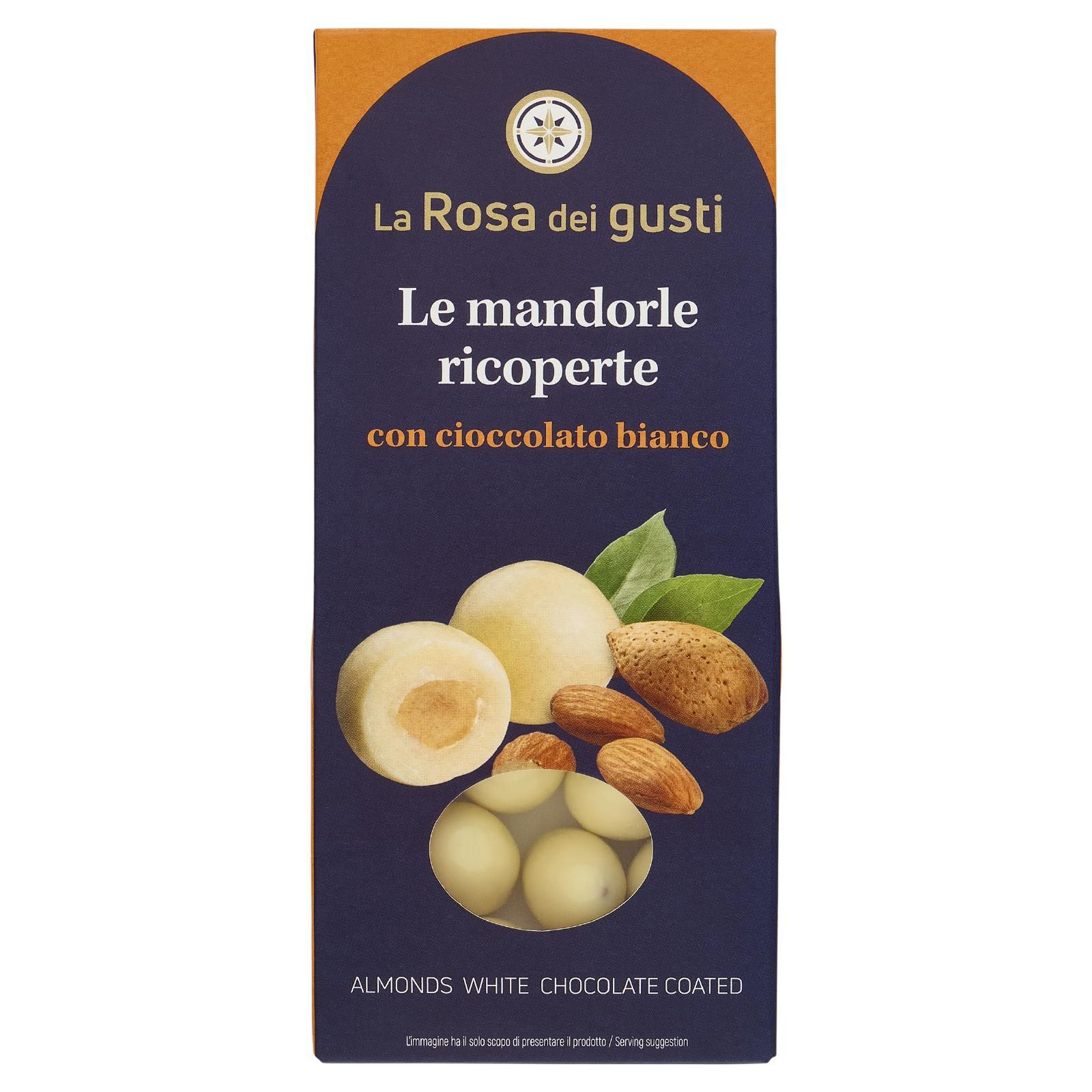 La Rosa dei gusti Le mandorle ricoperte con cioccolato bianco 100 g