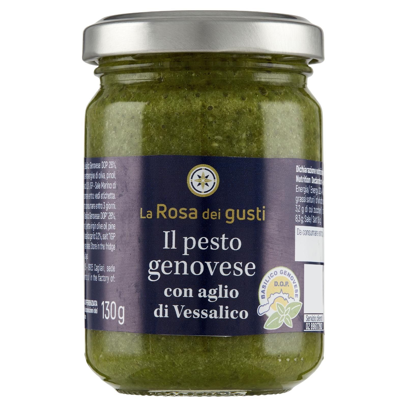 La Rosa dei gusti Il pesto genovese con aglio di Vessalico 130 g