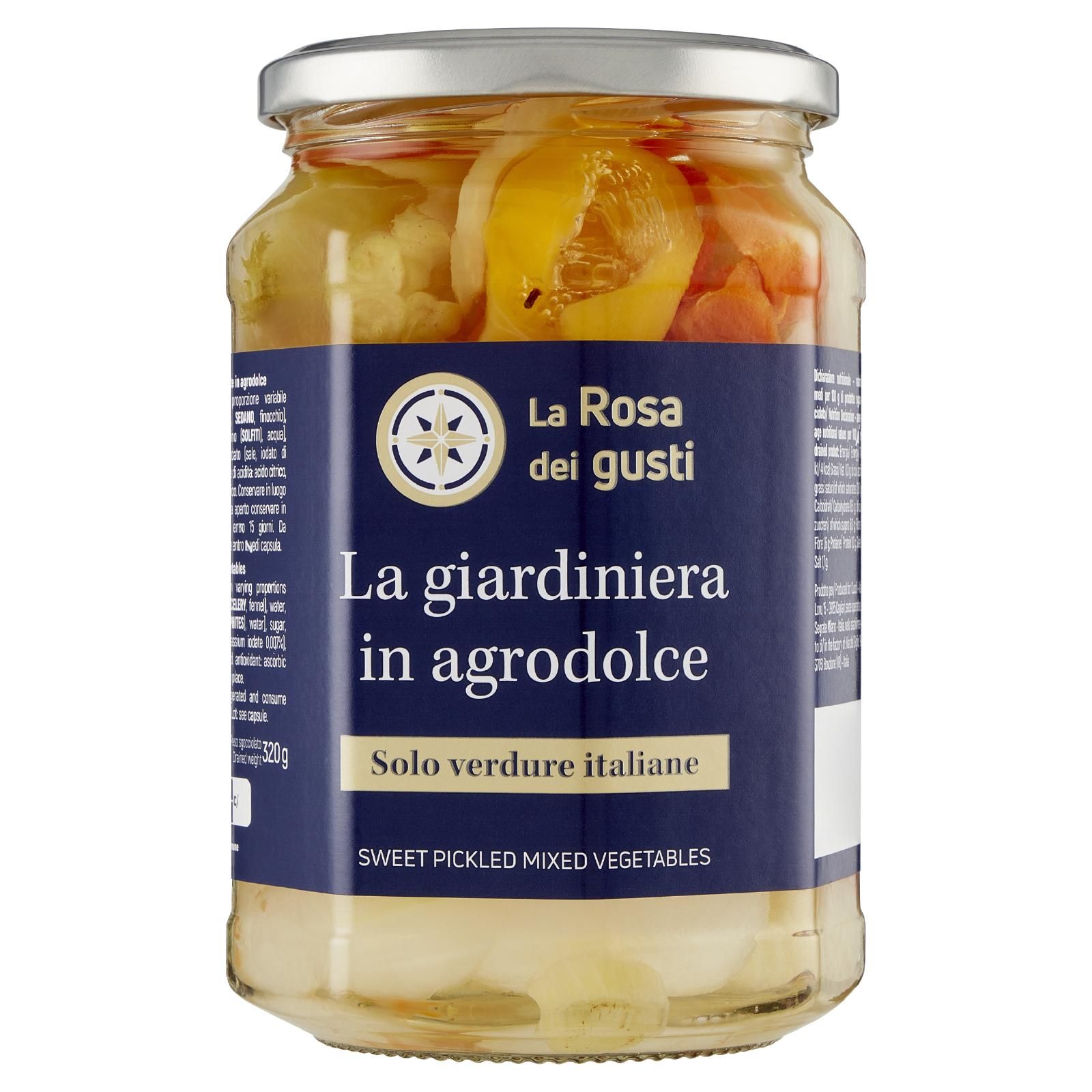 La Rosa dei gusti la giardiniera in agrodolce 540 g