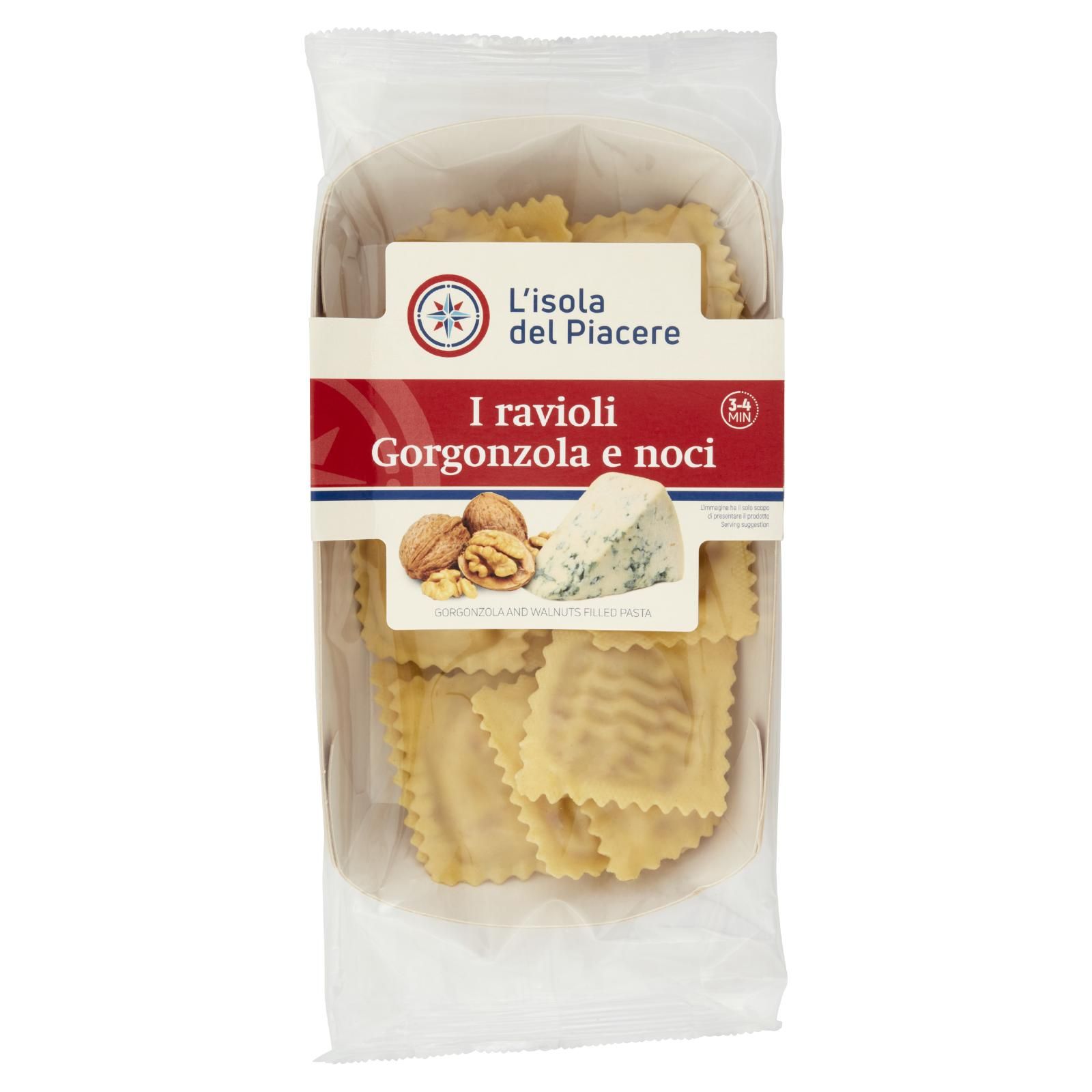 L'isola del Piacere i ravioli Gorgonzola e noci 250 g