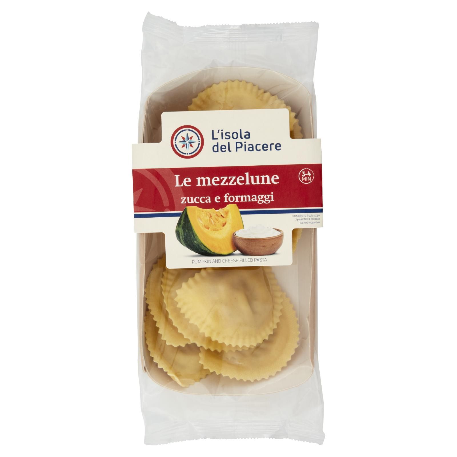 L'isola del Piacere le mezzelune zucca e formaggi 250 g