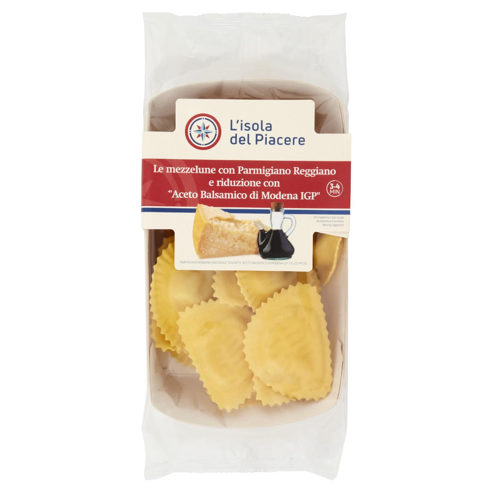 L'isola del Piacere le mezzelune con Parmigiano Reggiano e Aceto Balsamico di Modena IGP 250 g