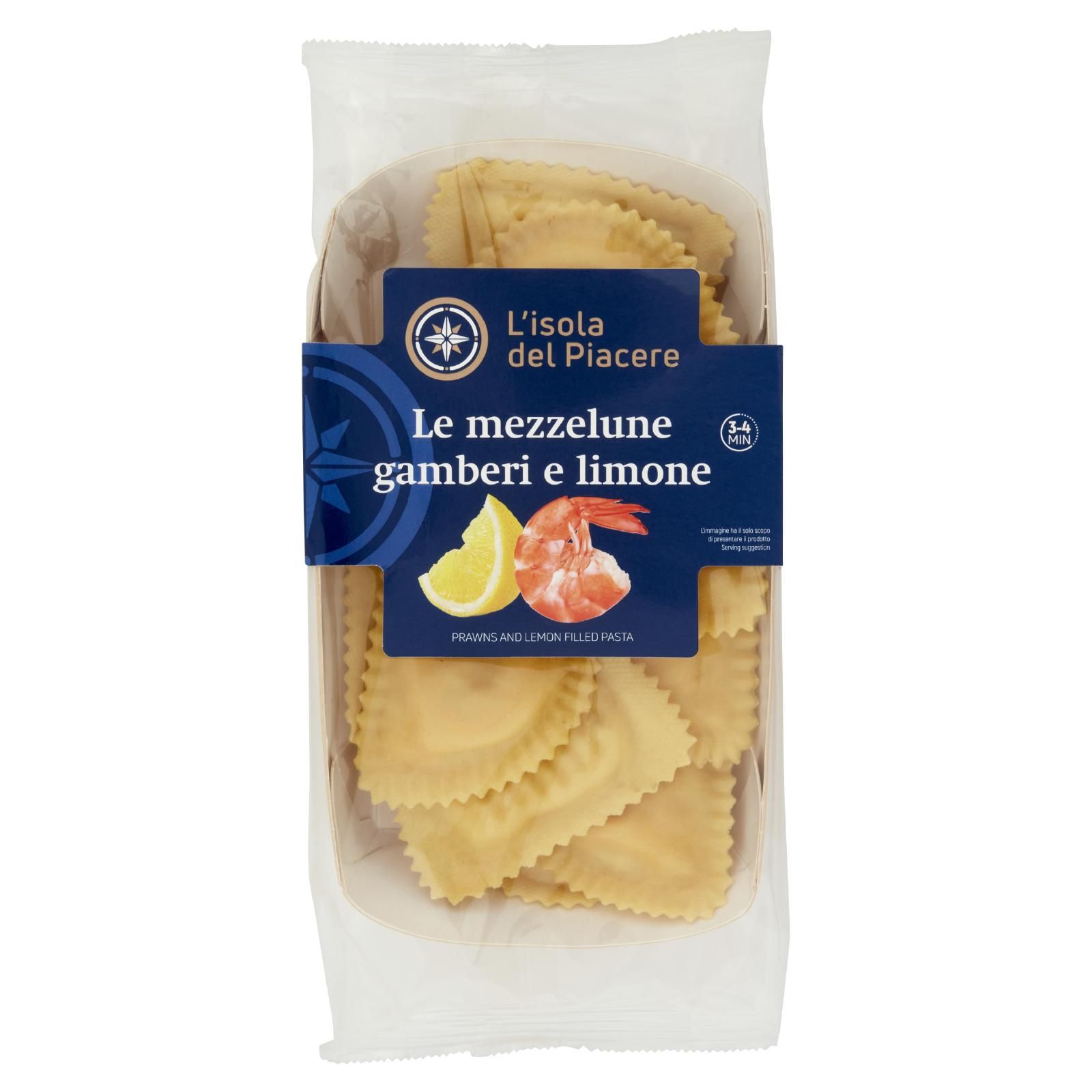 L'isola del Piacere le mezzelune gamberi e limone 250 g