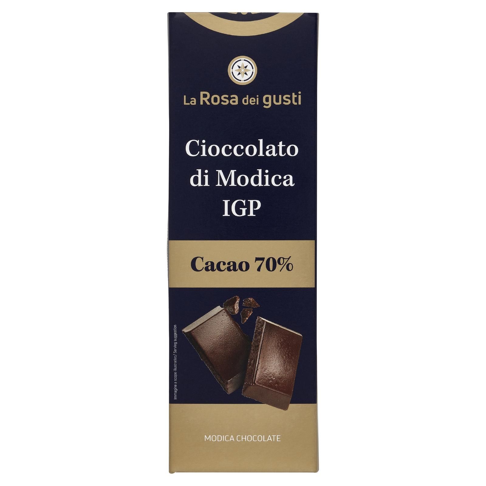 La Rosa dei gusti Cioccolato di Modica IGP Cacao 70% 80 g