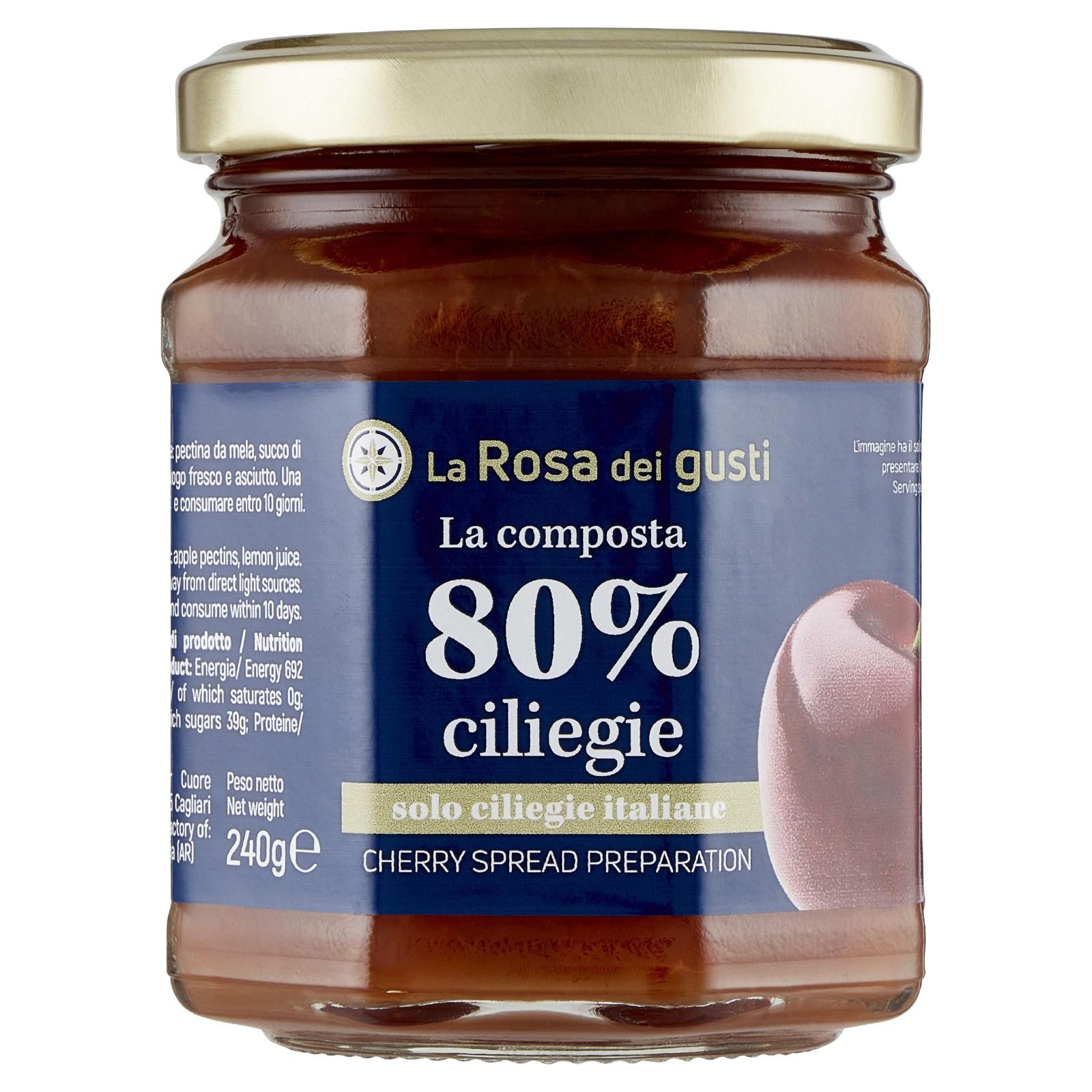 La Rosa dei gusti la composta 80% ciliegie 240 g