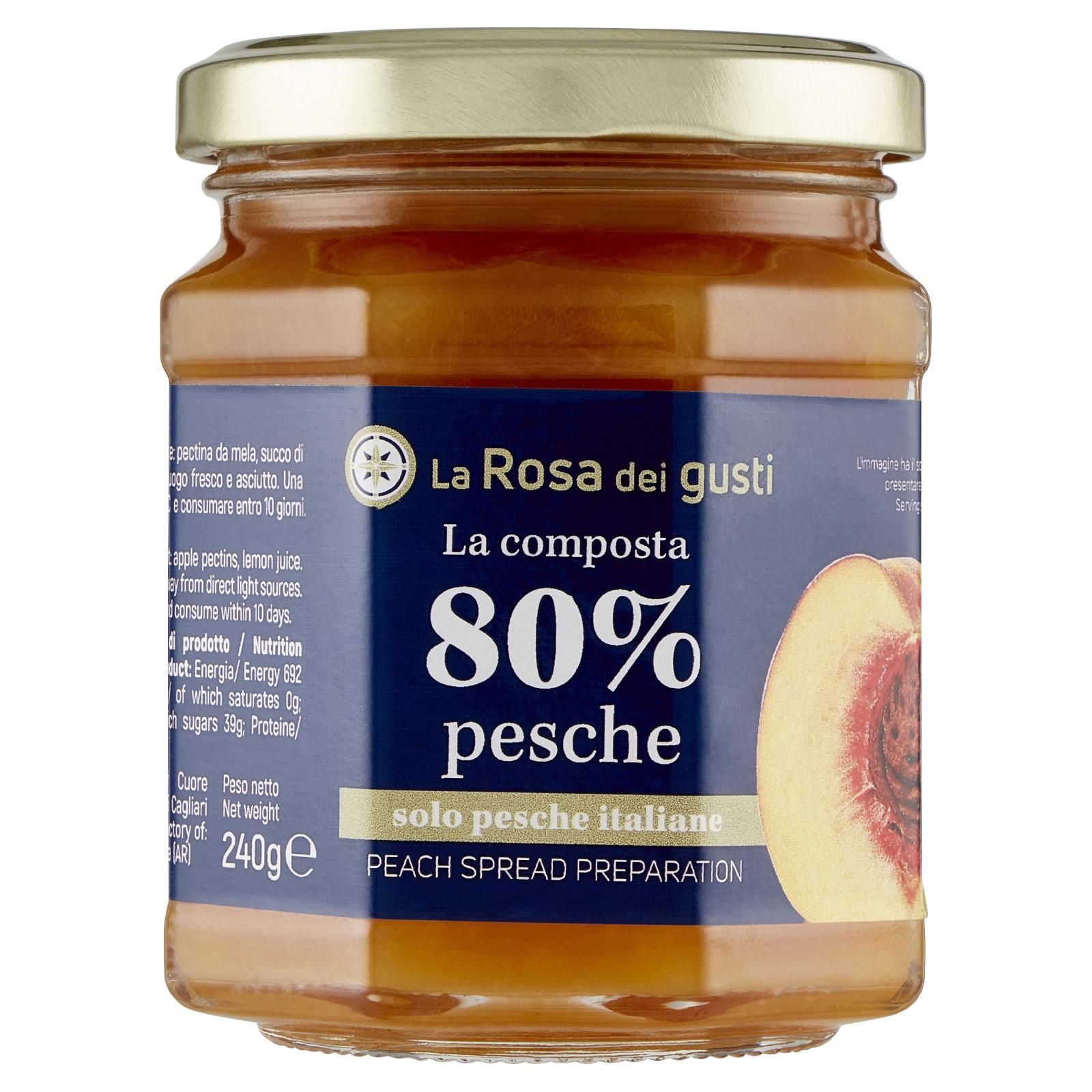 La Rosa dei gusti la composta 80% pesche 240 g