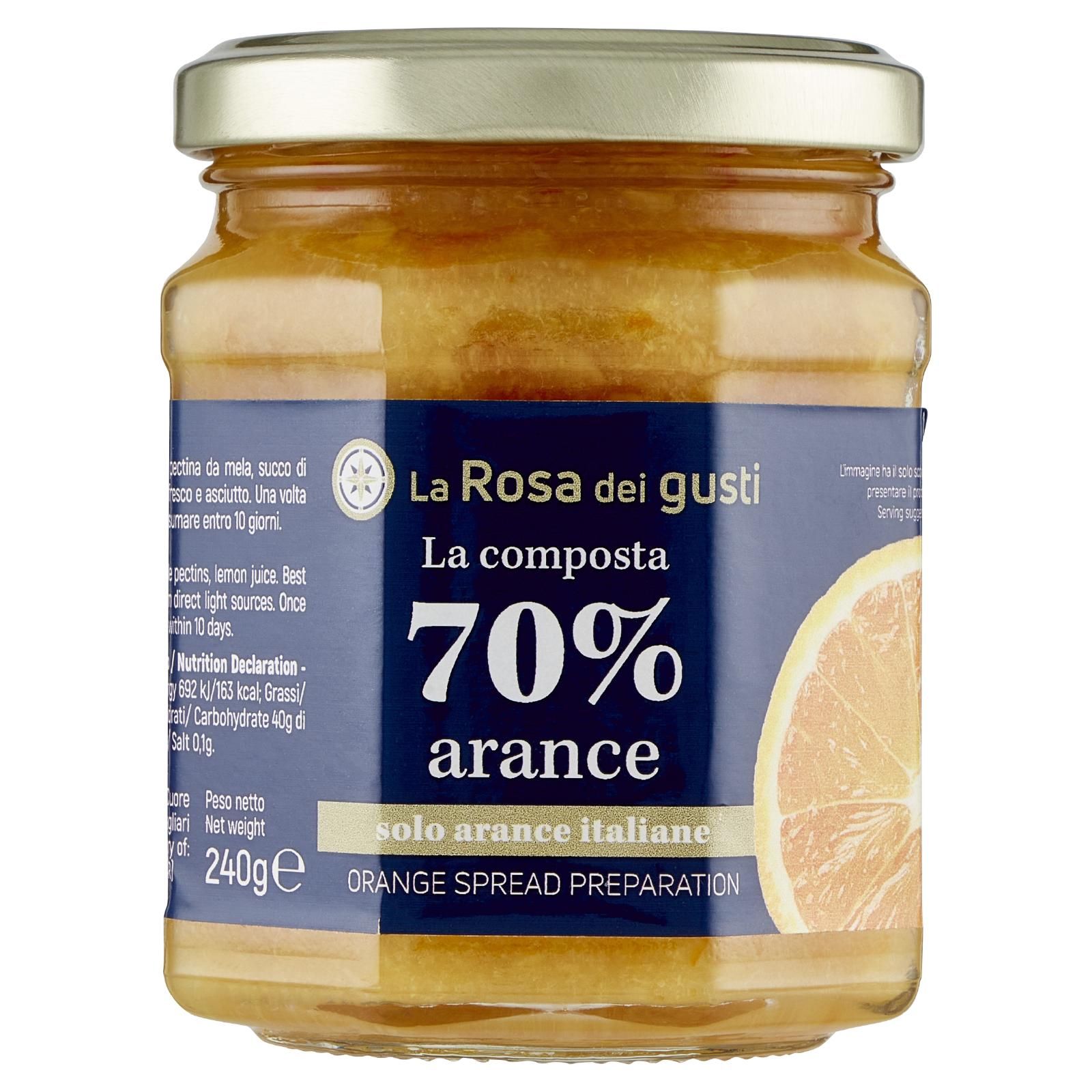 La Rosa dei gusti la composta 70% arance 240 g