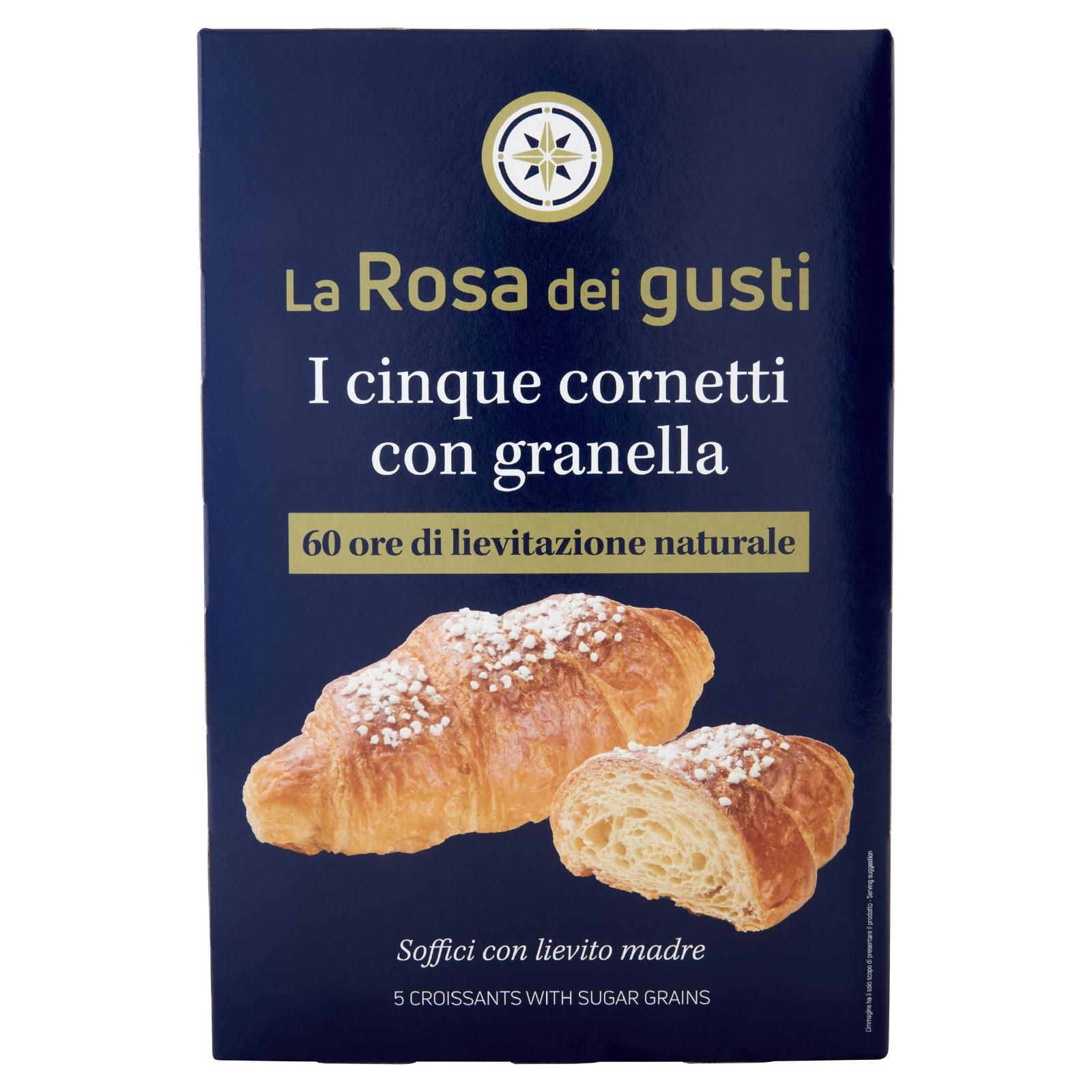 La Rosa dei gusti i cinque cornetti con granella 275 g