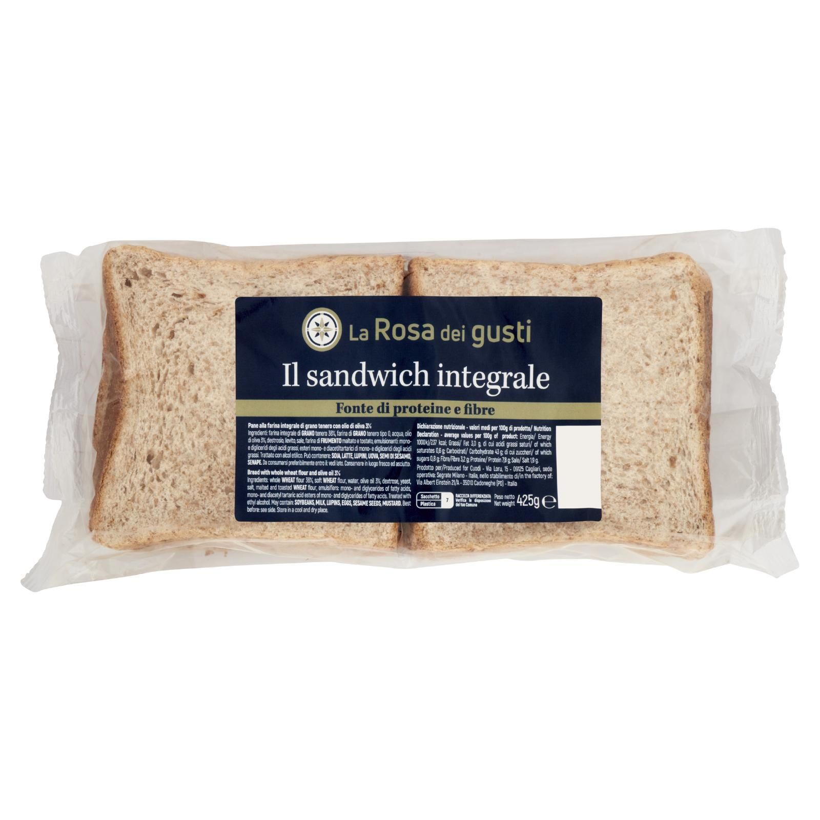 La Rosa dei gusti il sandwich integrale 425 g