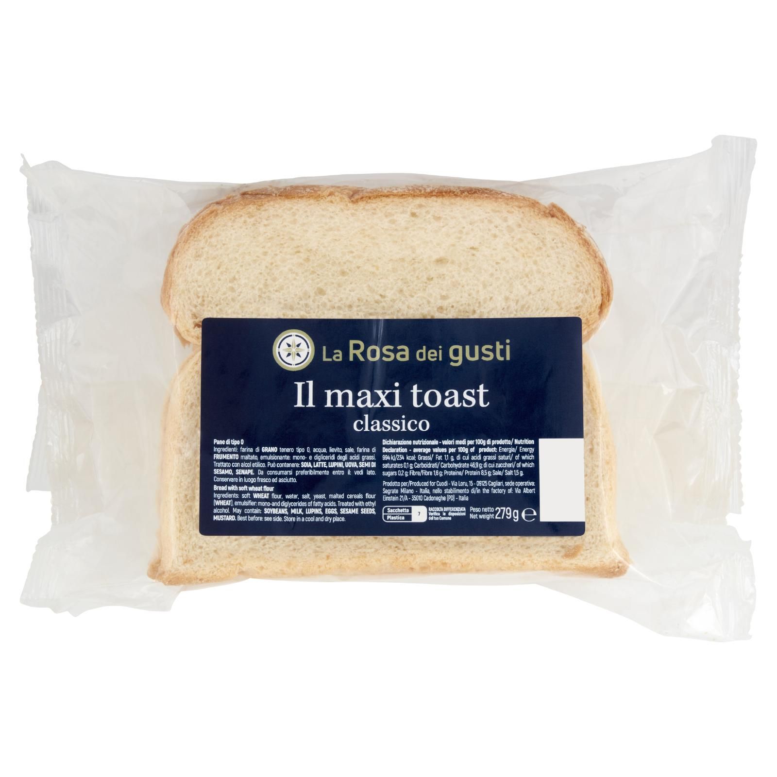 La Rosa dei gusti il maxi toast classico 279 g